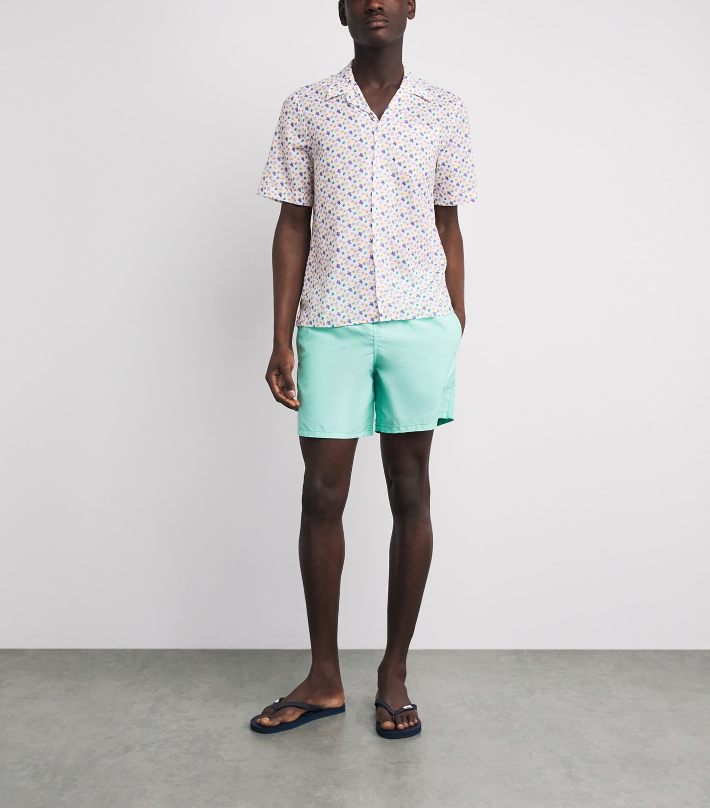 Vilebrequin Mens Organic Cotton Turtle Charli Shirt Blanc Image 2