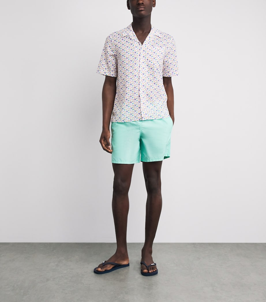 Vilebrequin Mens Organic Cotton Turtle Charli Shirt Blanc Image 2