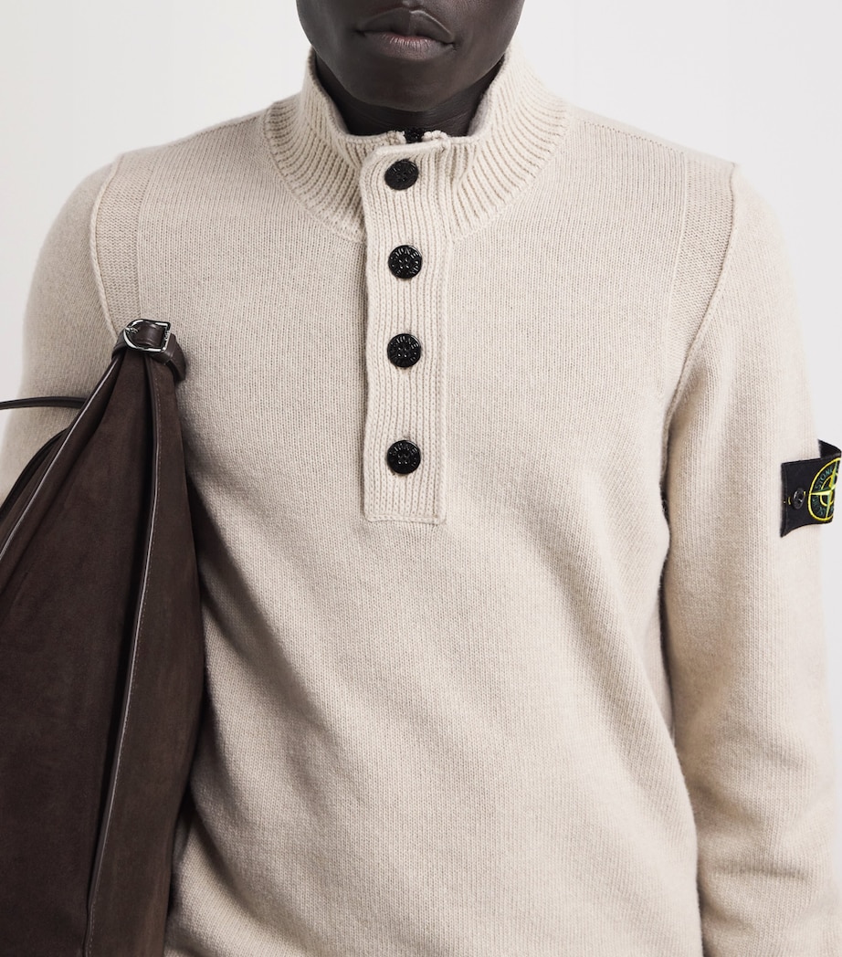 Wool-Blend Half-Zip Sweater V009A Image 6