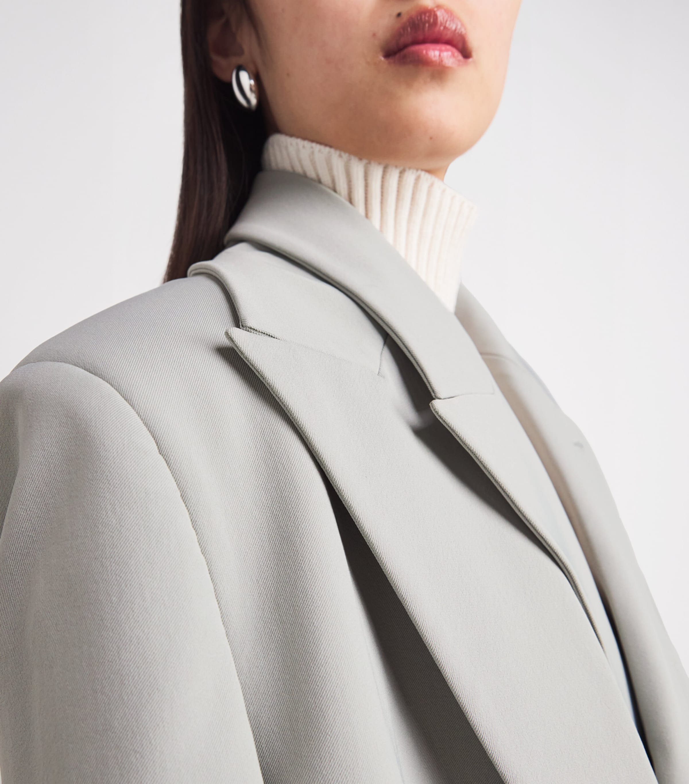 Double-Layer Longline Coat 02-GREY Image 6