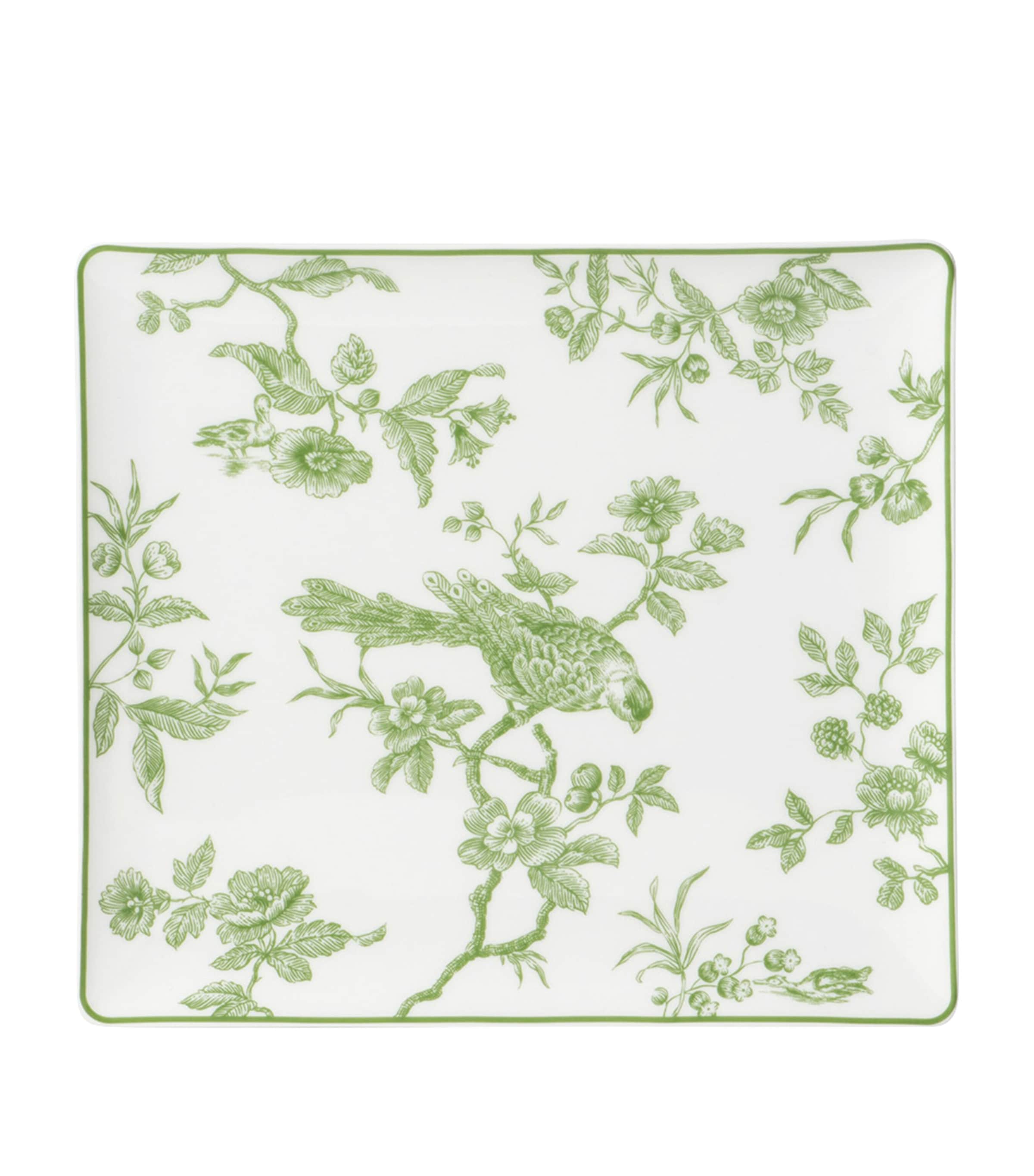Bernardaud Albertine Rectangular Tray In Green