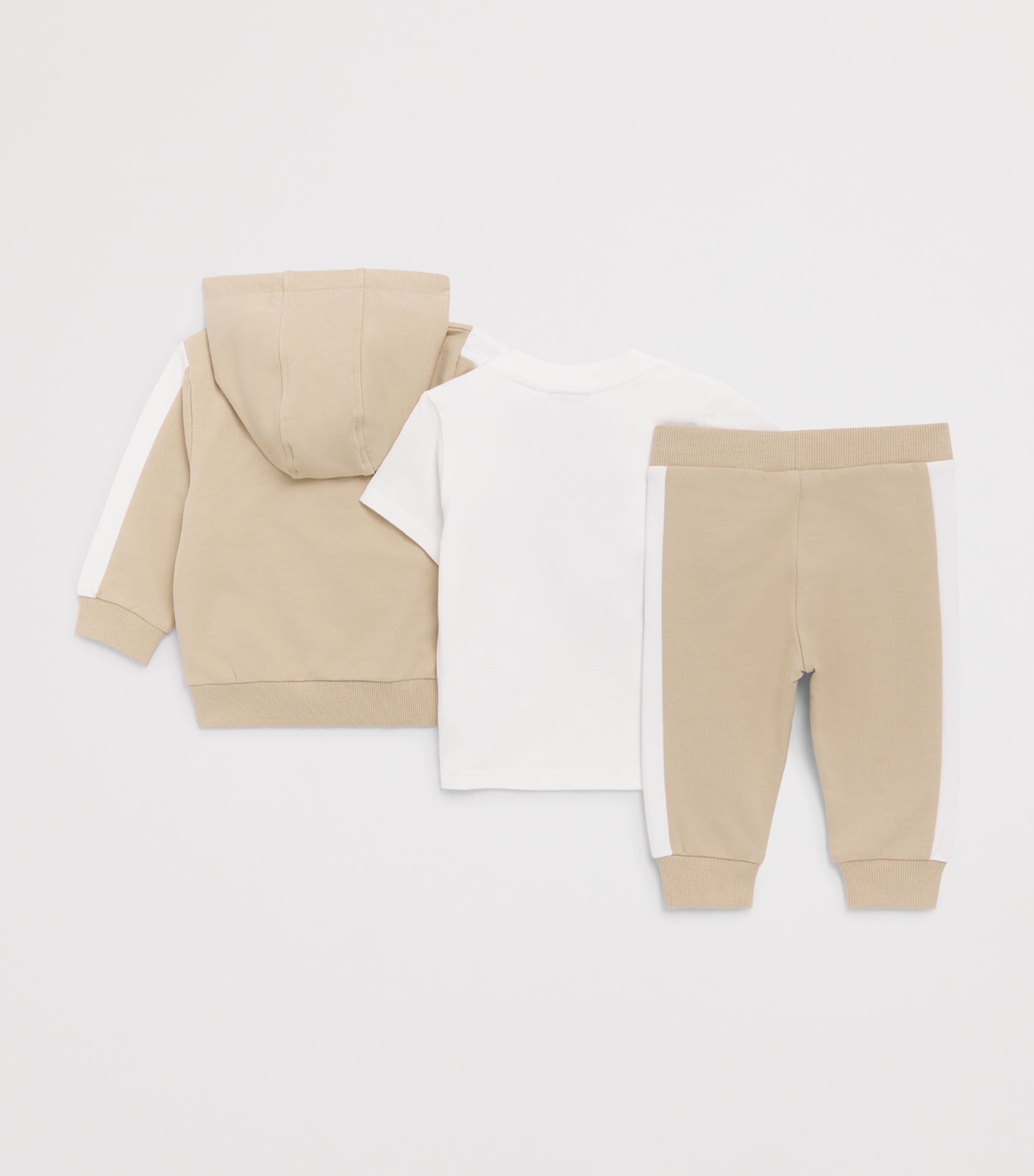 Cotton T-Shirt, Trousers and Cardigan Set (3-18 Months) 249STONE Image 2