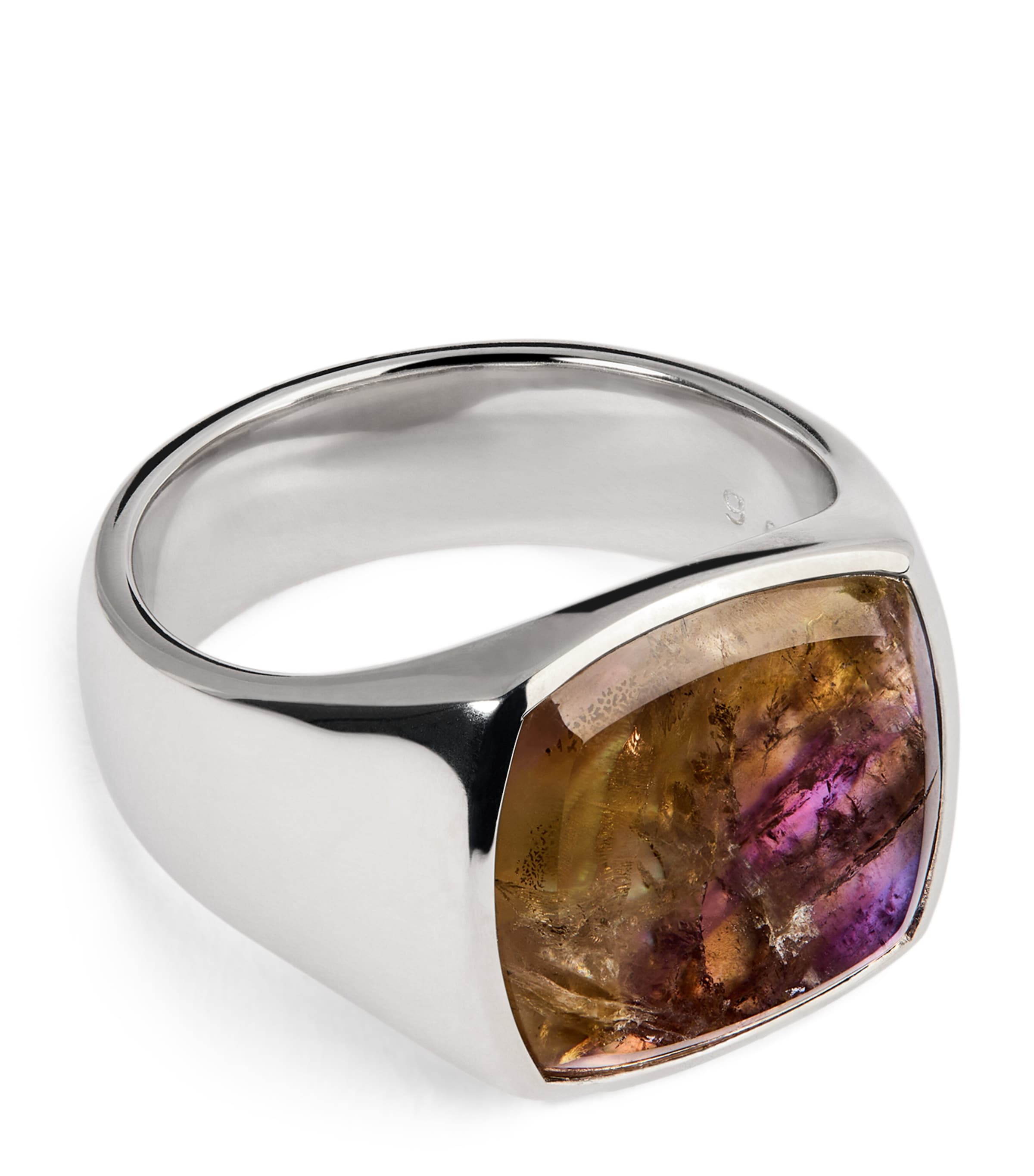 Tom Wood Sterling Silver Cushion Sakura Ring In Silver