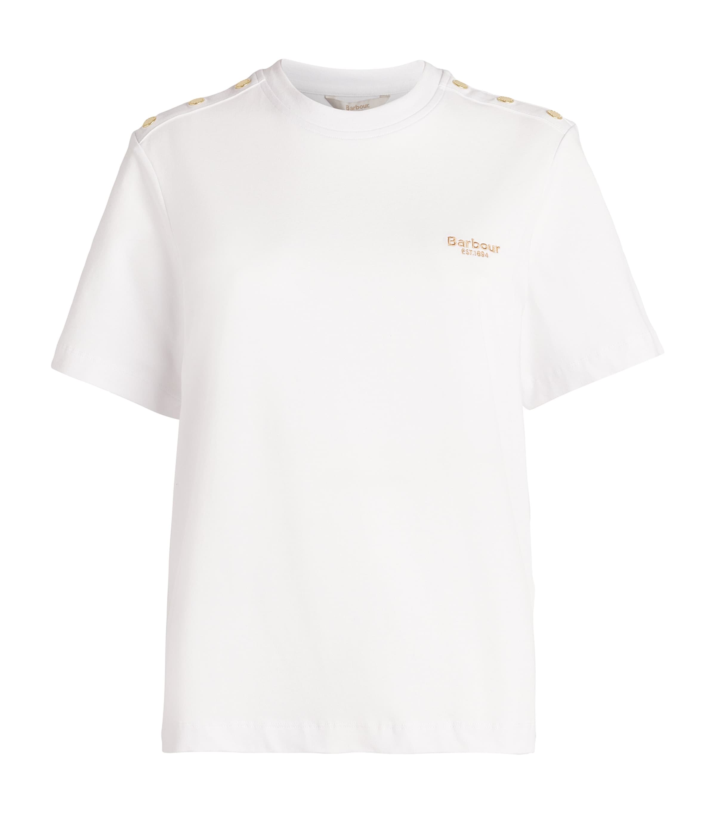Stretch-Cotton Marla T-Shirt WHITE Image 1