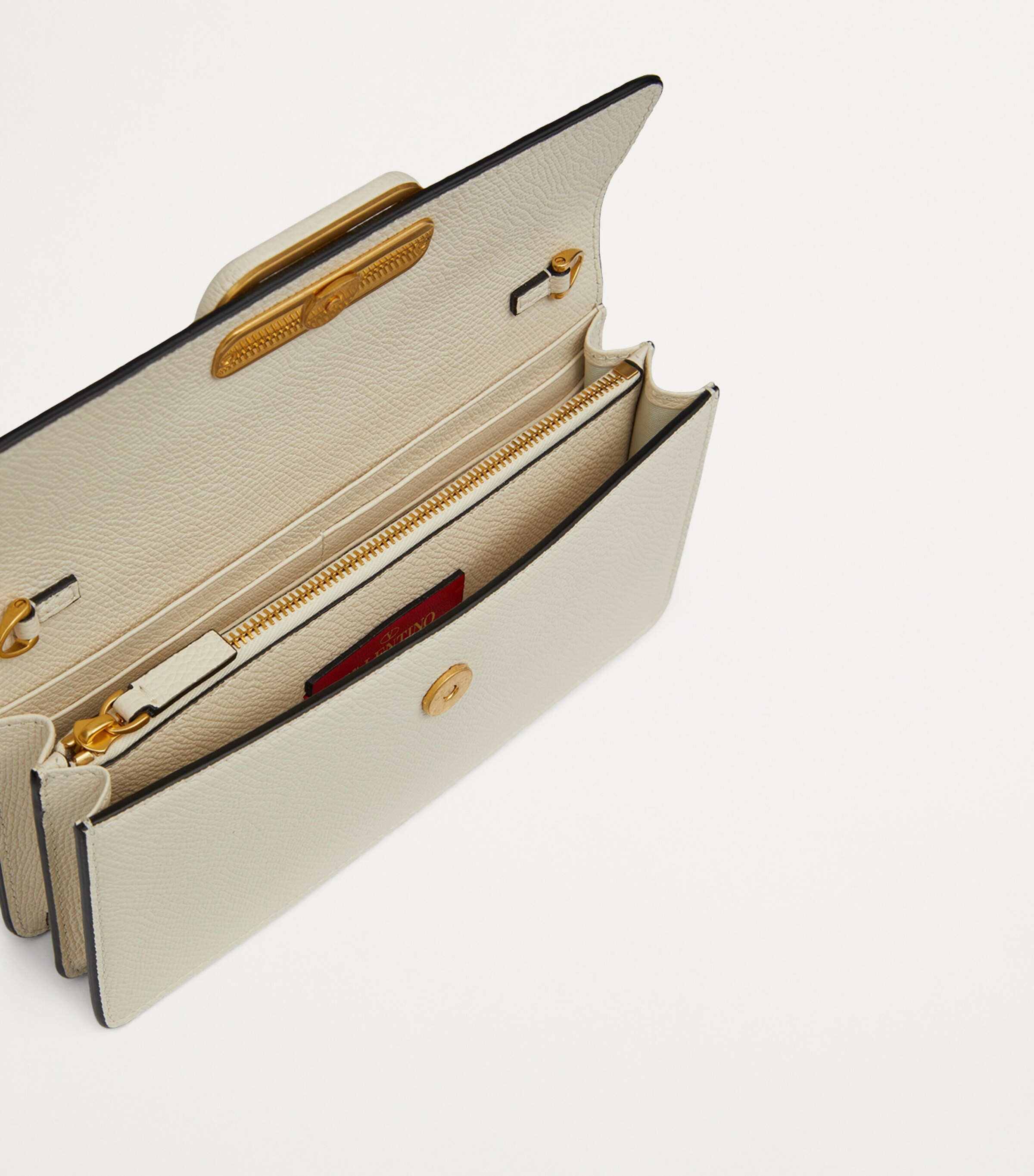 Valentino Garavani Leather VLogo Signature Chain Wallet Image 6