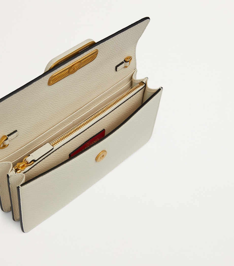 Valentino Garavani Leather VLogo Signature Chain Wallet Image 6