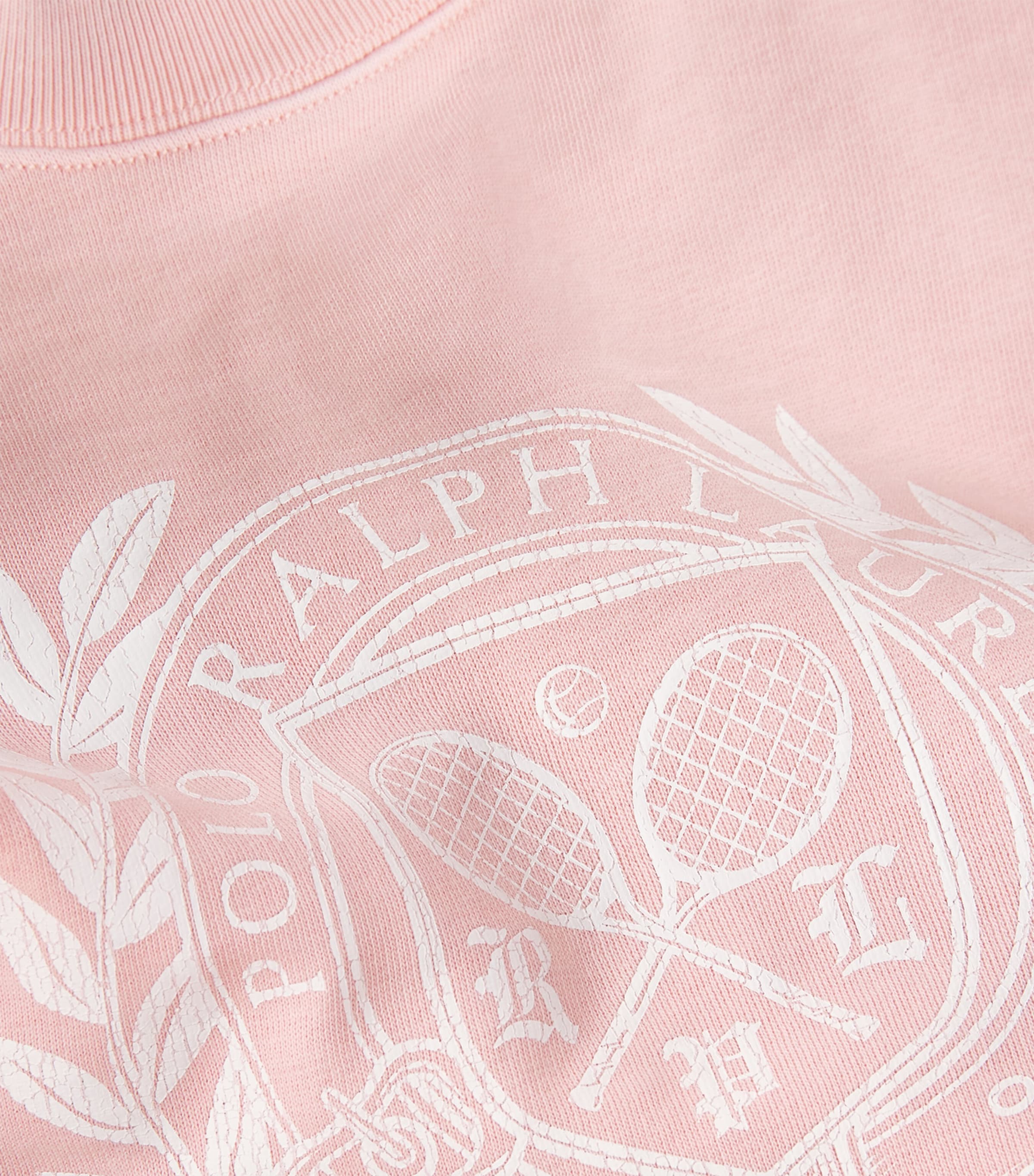 Polo Ralph Lauren Womens x Wimbledon Cotton-Blend Sweatshirt Carmel Pink Image 6