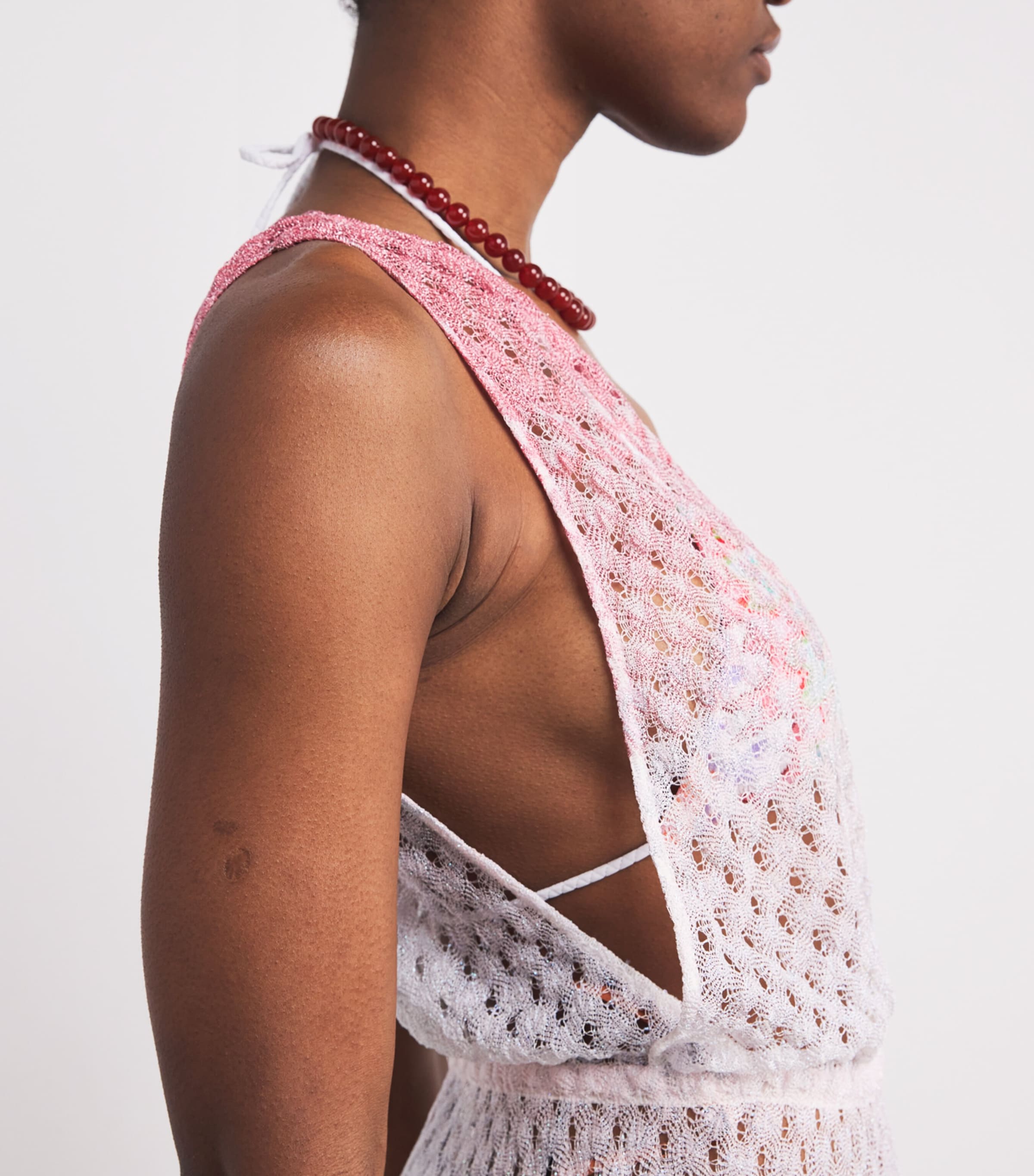 Crochet Wide-Leg Jumpsuit S4183 ORANGE TONES Image 4