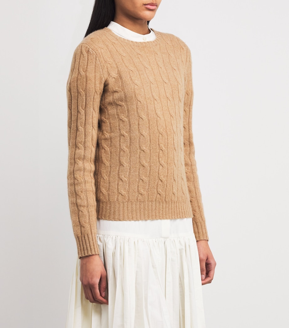 Cashmere Cable-Knit Sweater COLECTN CAMEL MELANG Image 3