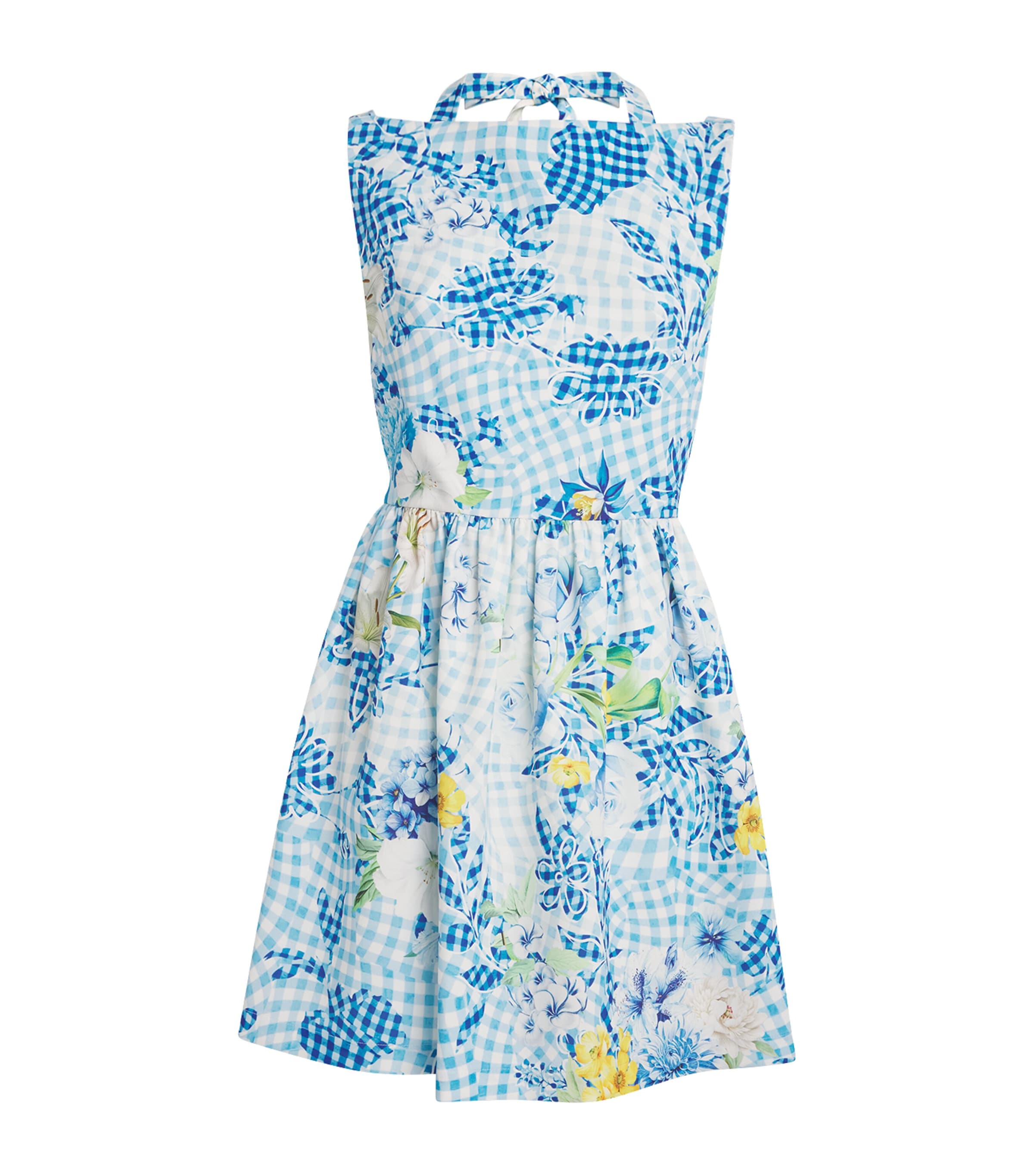 Mary Katrantzou Womens Fleur de Vichy Peres Mini Dress Fleur Blubry Aop Image 1