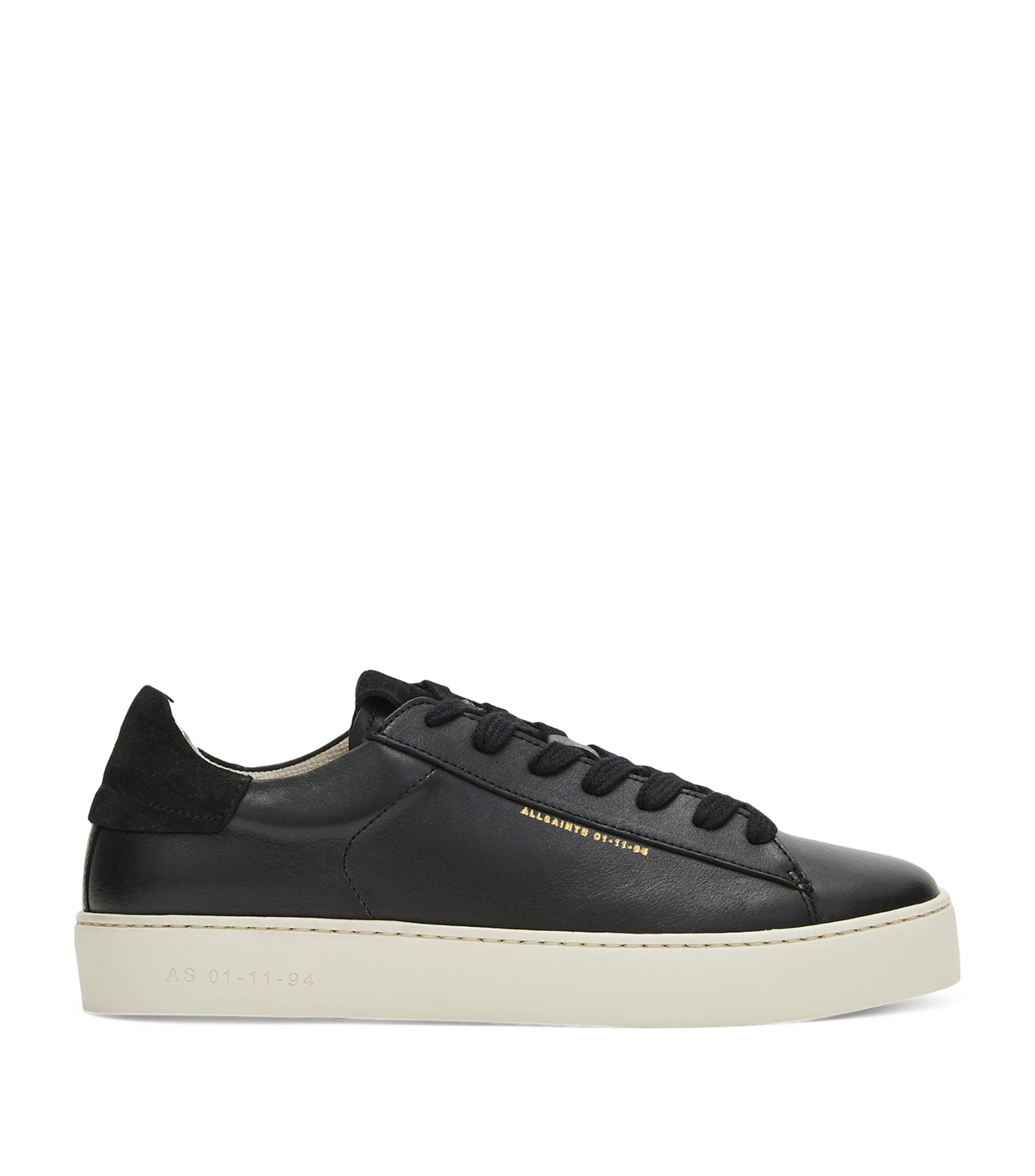 AllSaints Leather Shana Sneakers Black Image 1