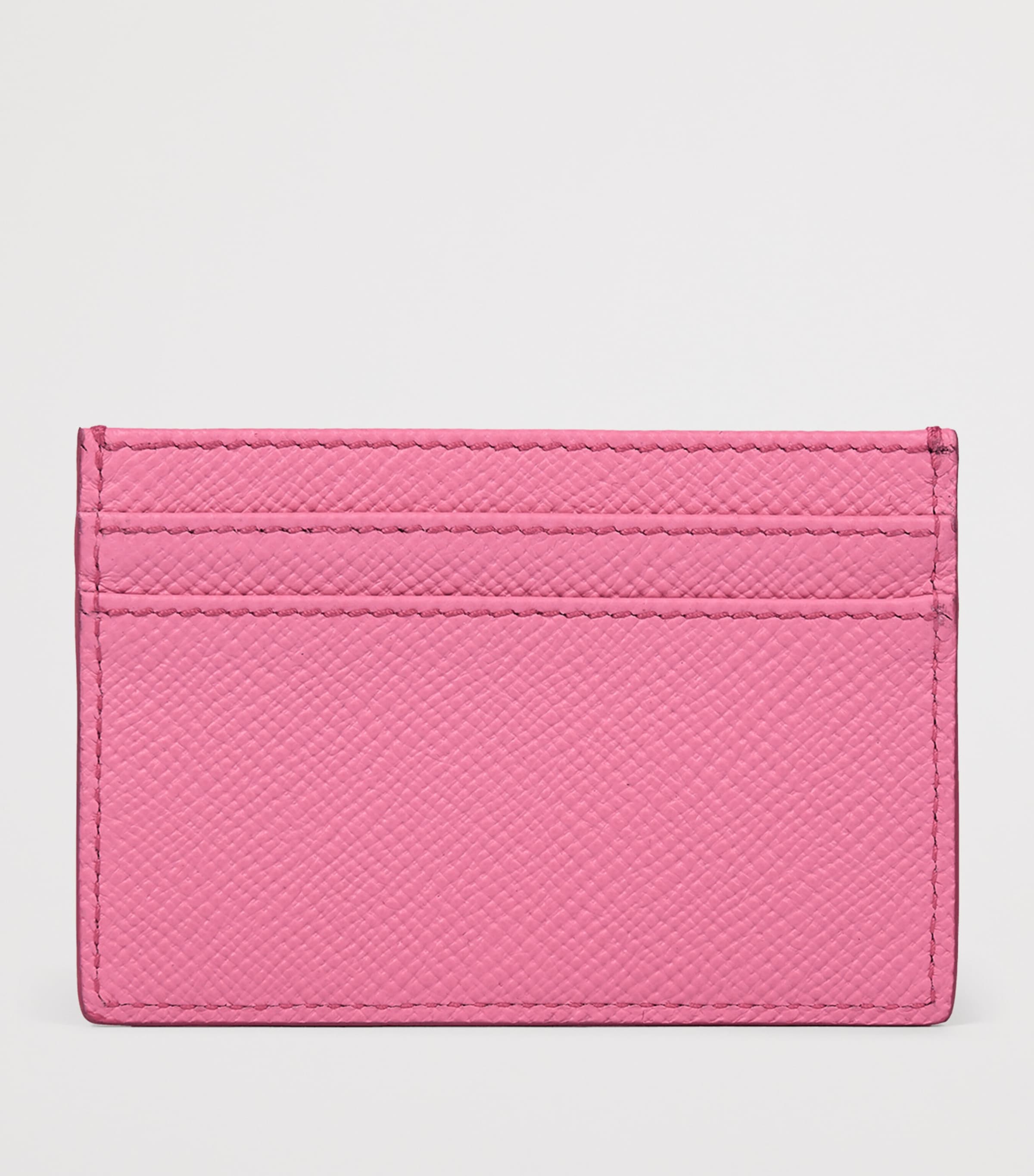 Smythson Leather Panama Card Holder Flamingo Image 3