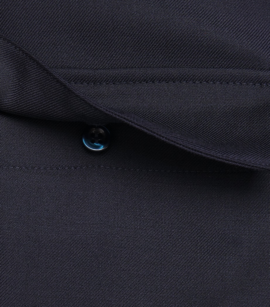 Paul & Shark Mens Virgin Wool Overshirt Blue Image 6