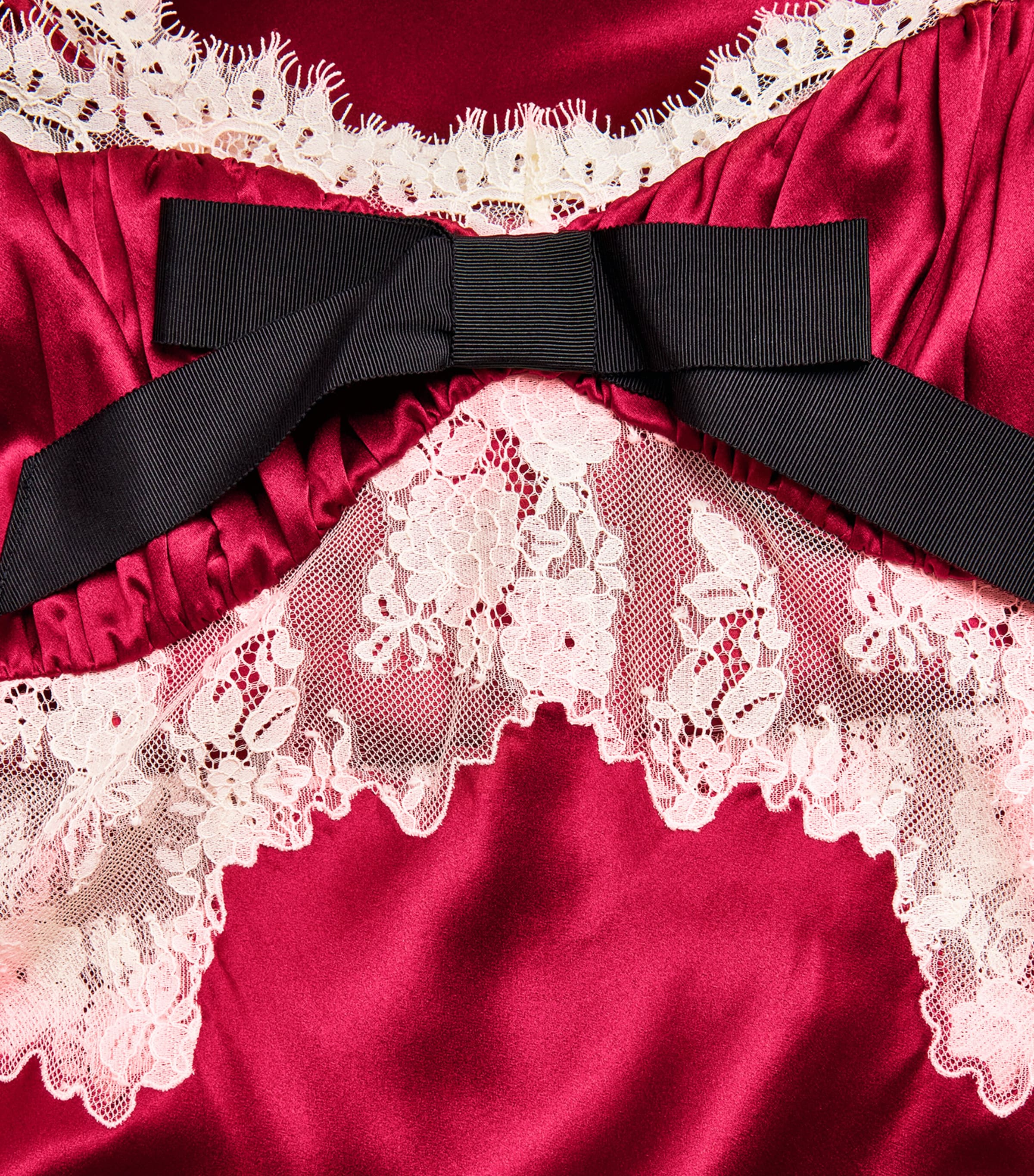 Silk Lace-Trim Veda Midi Dress ELDERBERRY Image 5