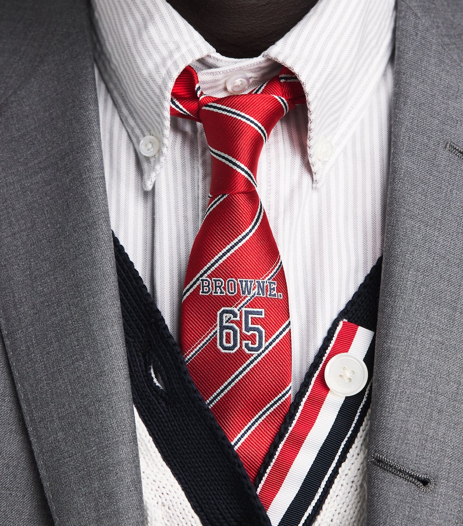 Thom Browne Silk Browne 65 Tie Red Image 2