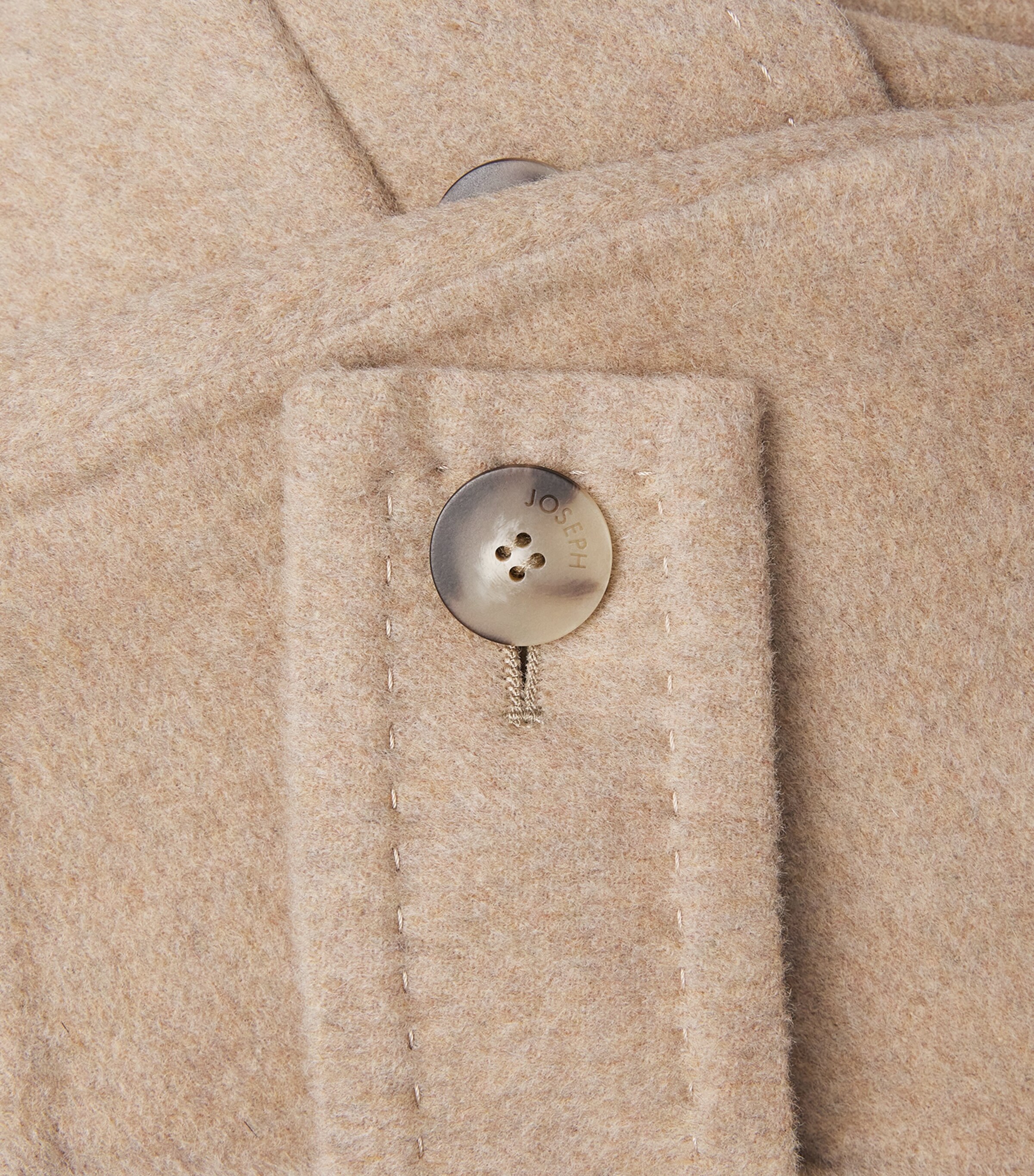Joseph Womens Wool-Cashmere Franco Coat Powder Melange Image 5