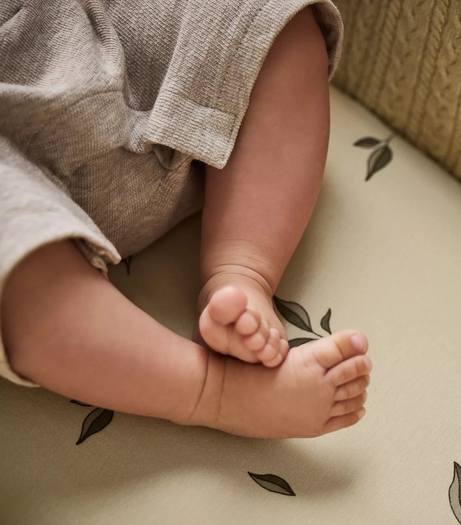 The Little Green Sheep Organic Cotton Moses Basket Fitted Sheets (Set of 2) Linen Image 4