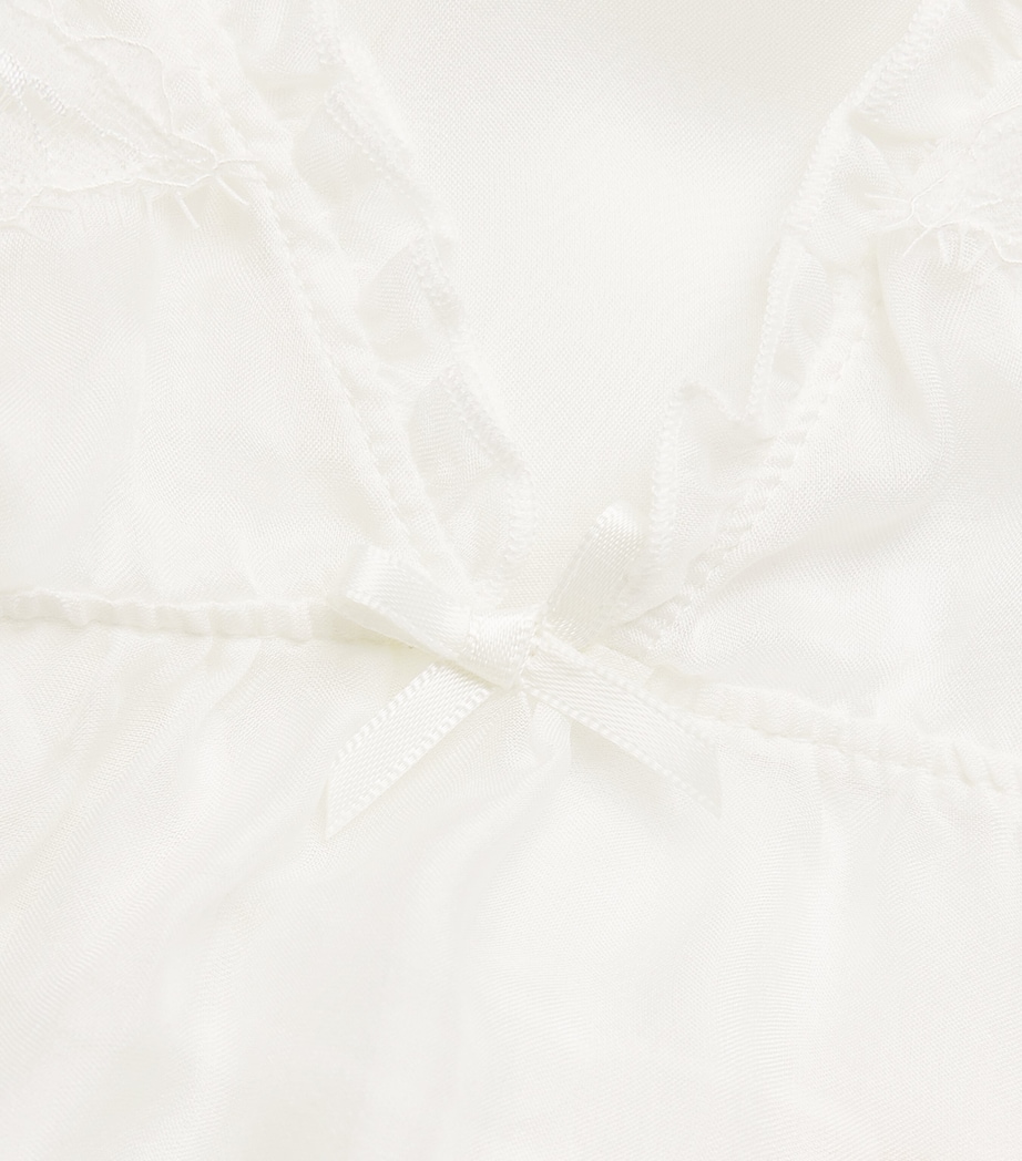 Skims Womens Silk Bridal Romance Babydoll Slip Ivory Image 4