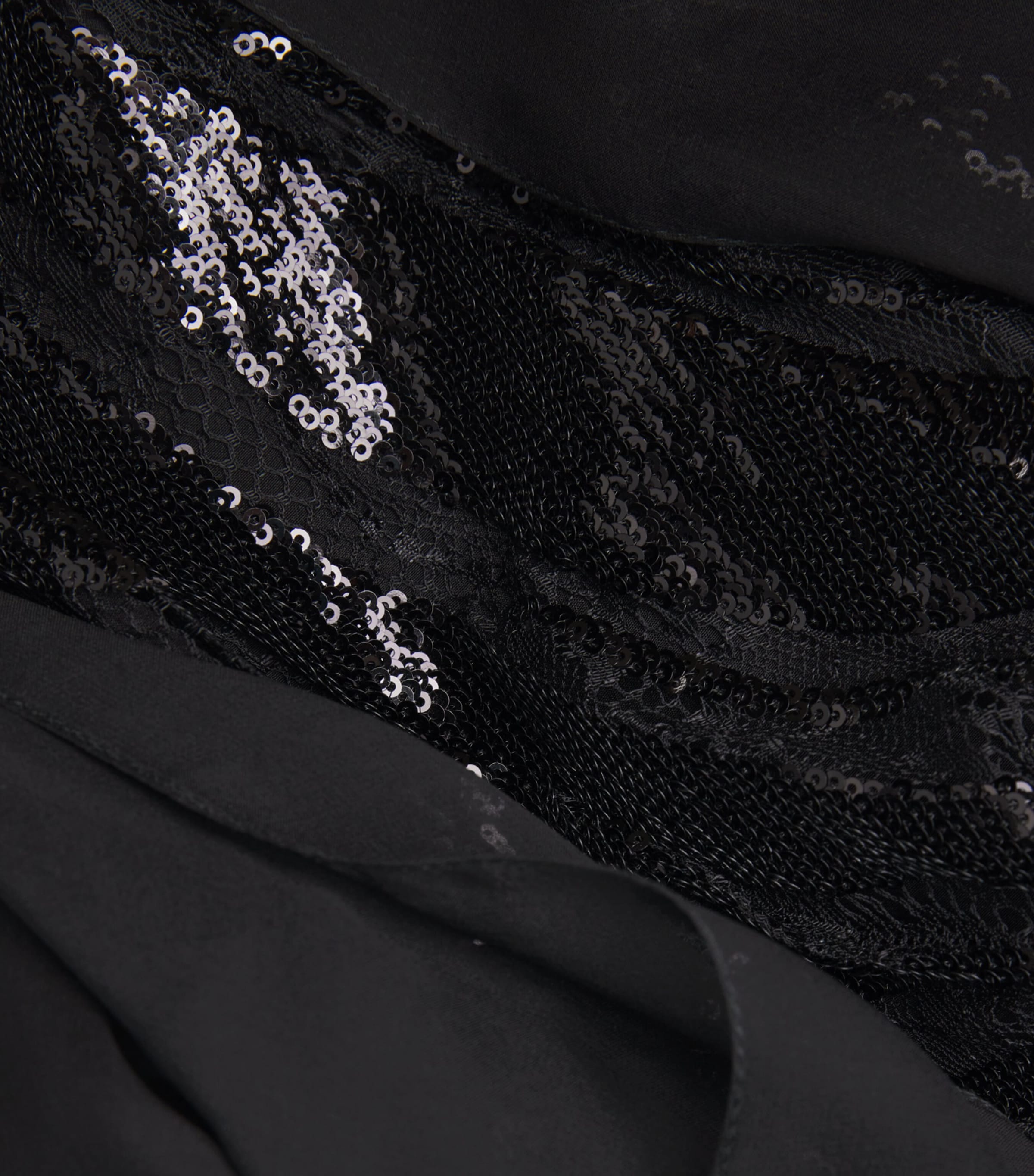 Sequinned Cape Gown 190000 BLACK Image 5