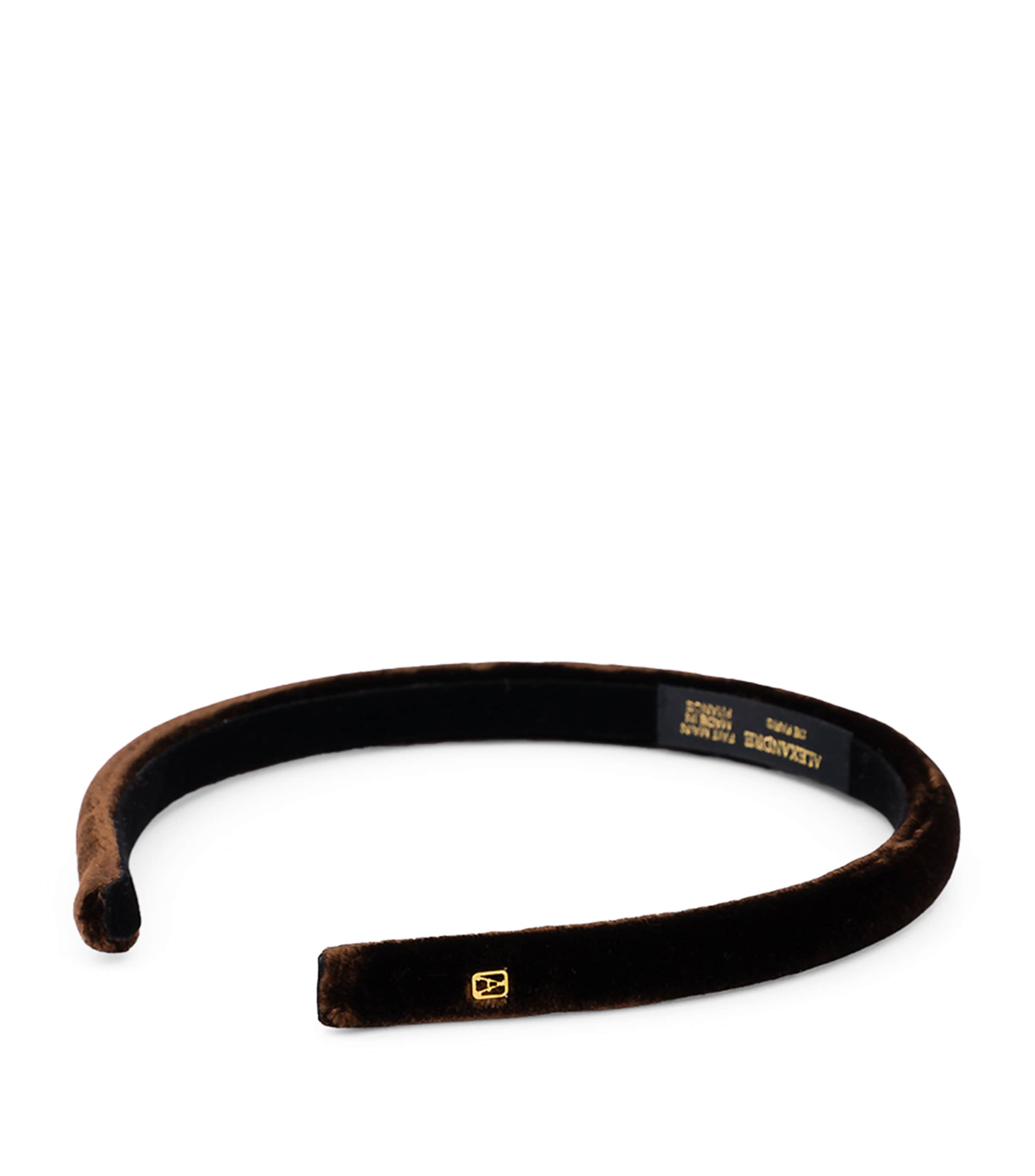 Alexandre de Paris Velvet Timeless Ella Headband H Cafe Image 3