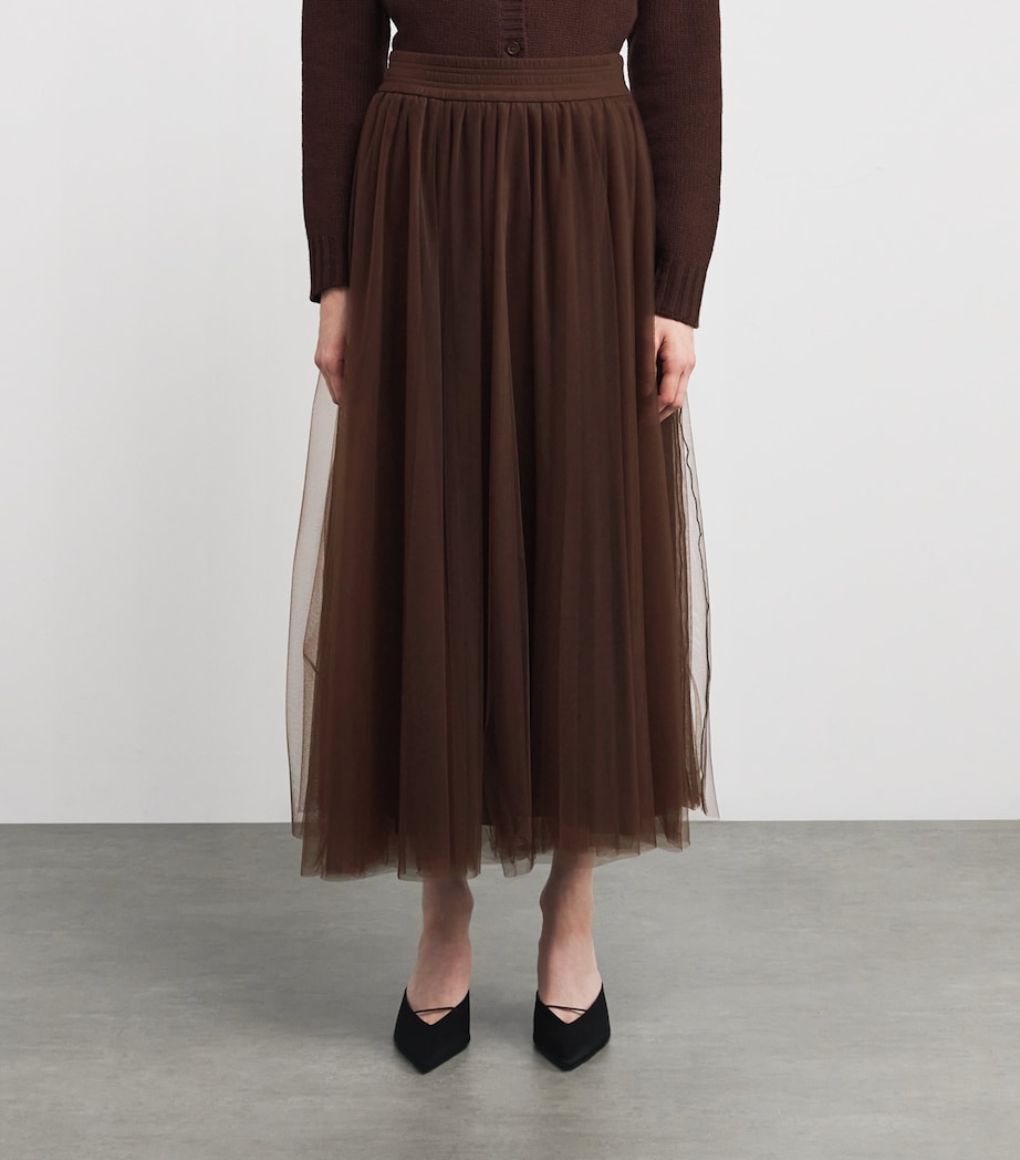 Tulle Maxi Skirt 1269 EBANO Image 3