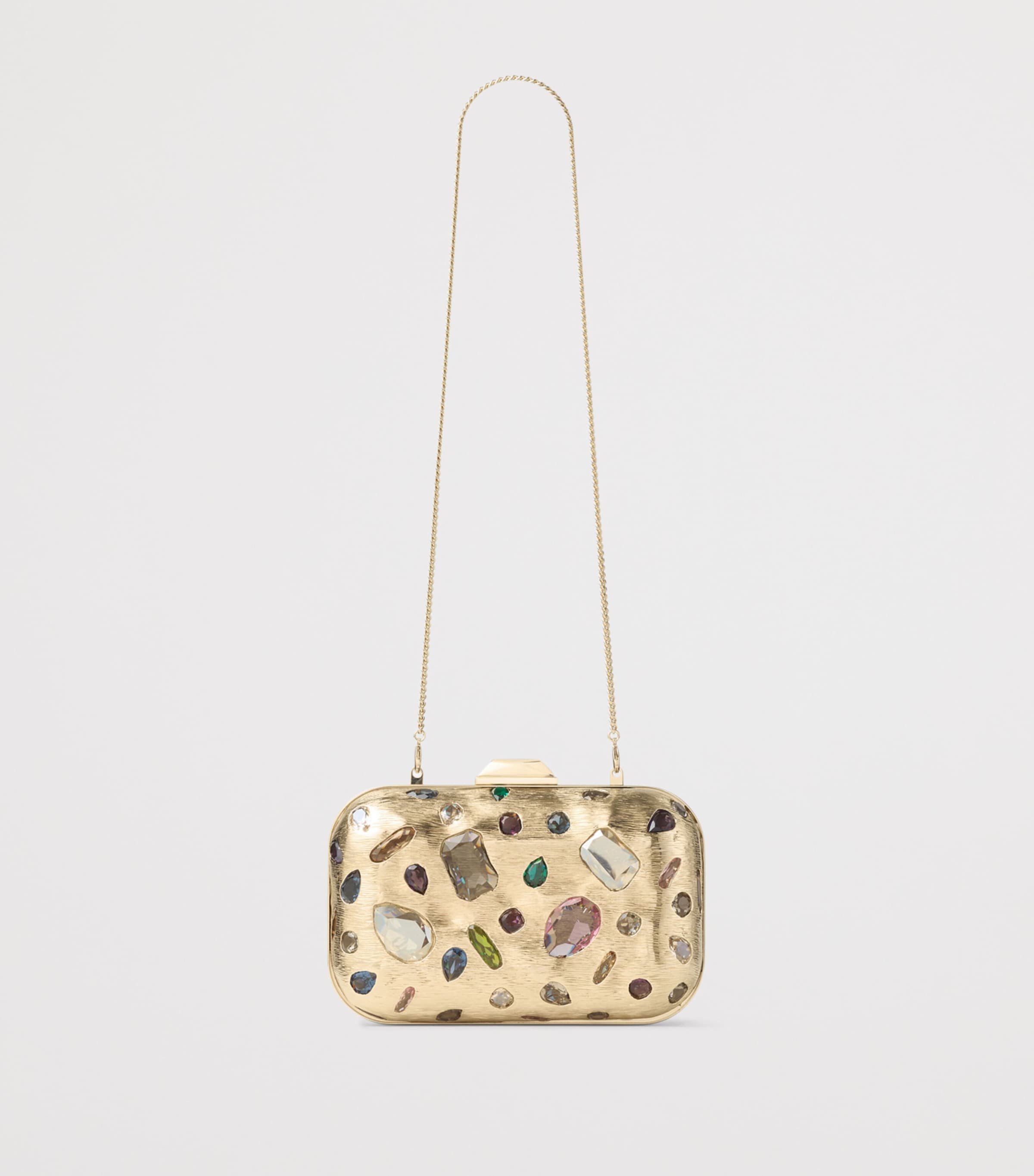 Jimmy Choo Crystal-Embellished Cloud Clutch Bag Gold/multi Image 2