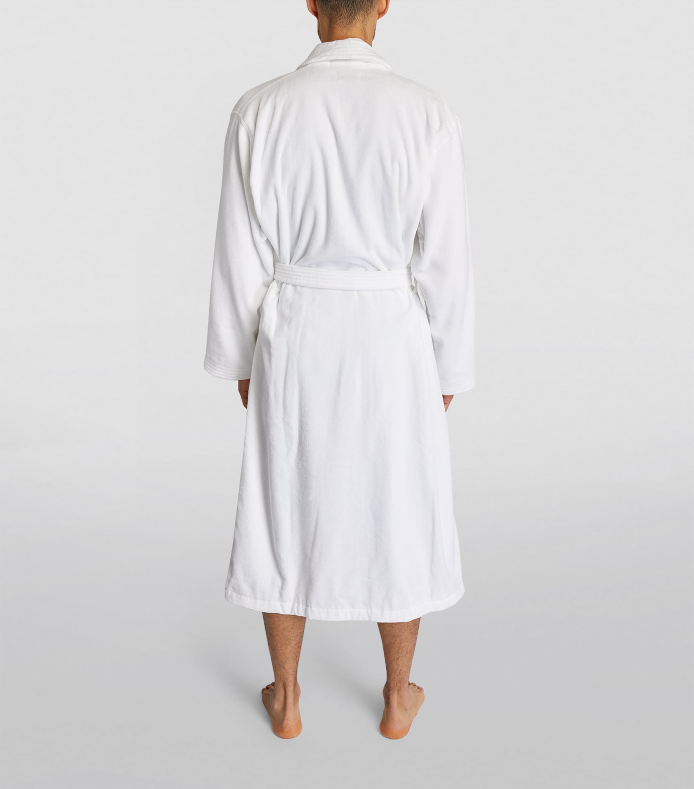 Towelling Robe WHITE Image 3