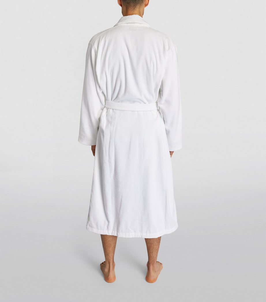 Towelling Robe WHITE Image 3