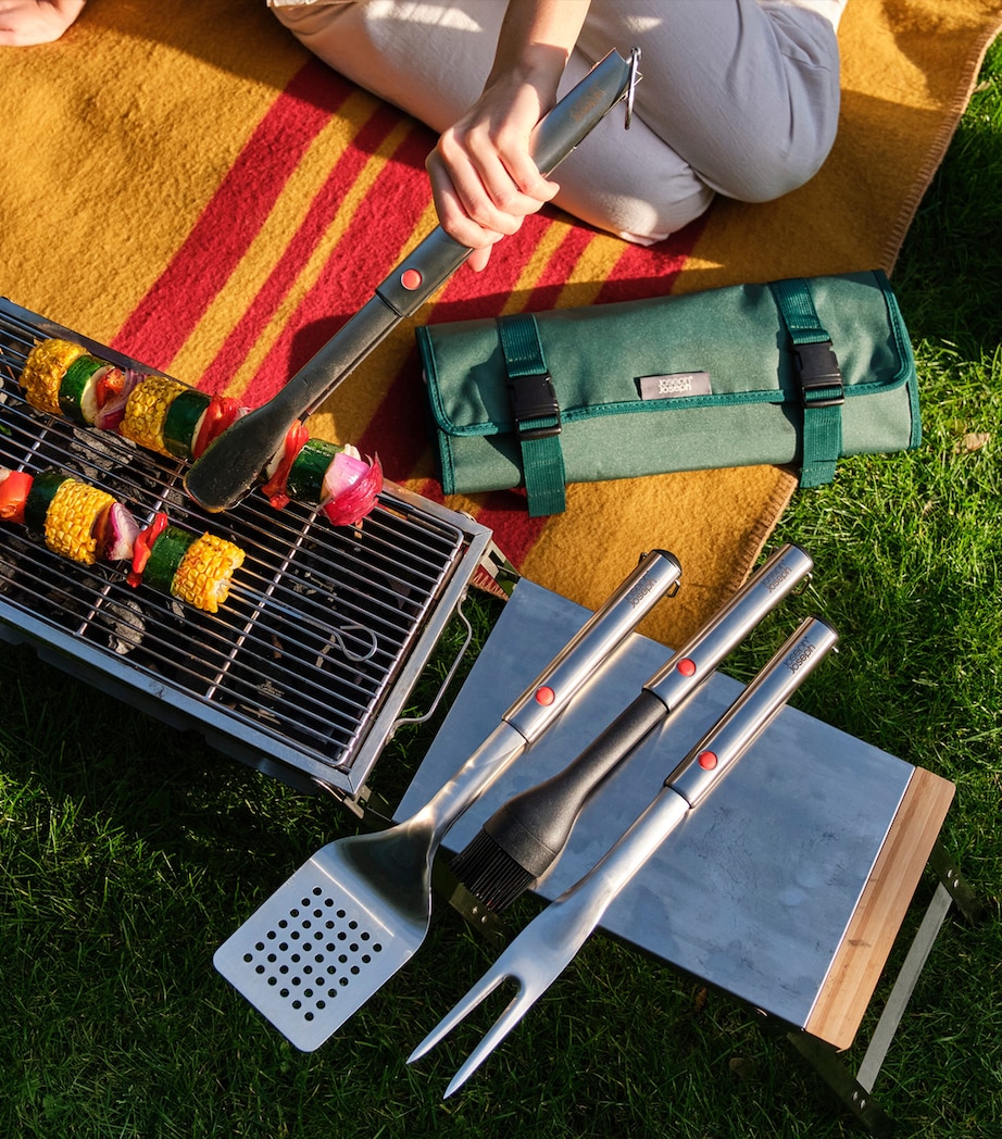 Stainless Steel 4-Piece GrillOut BBQ Utensils Set and Case STAINLESS STEEL Image 3