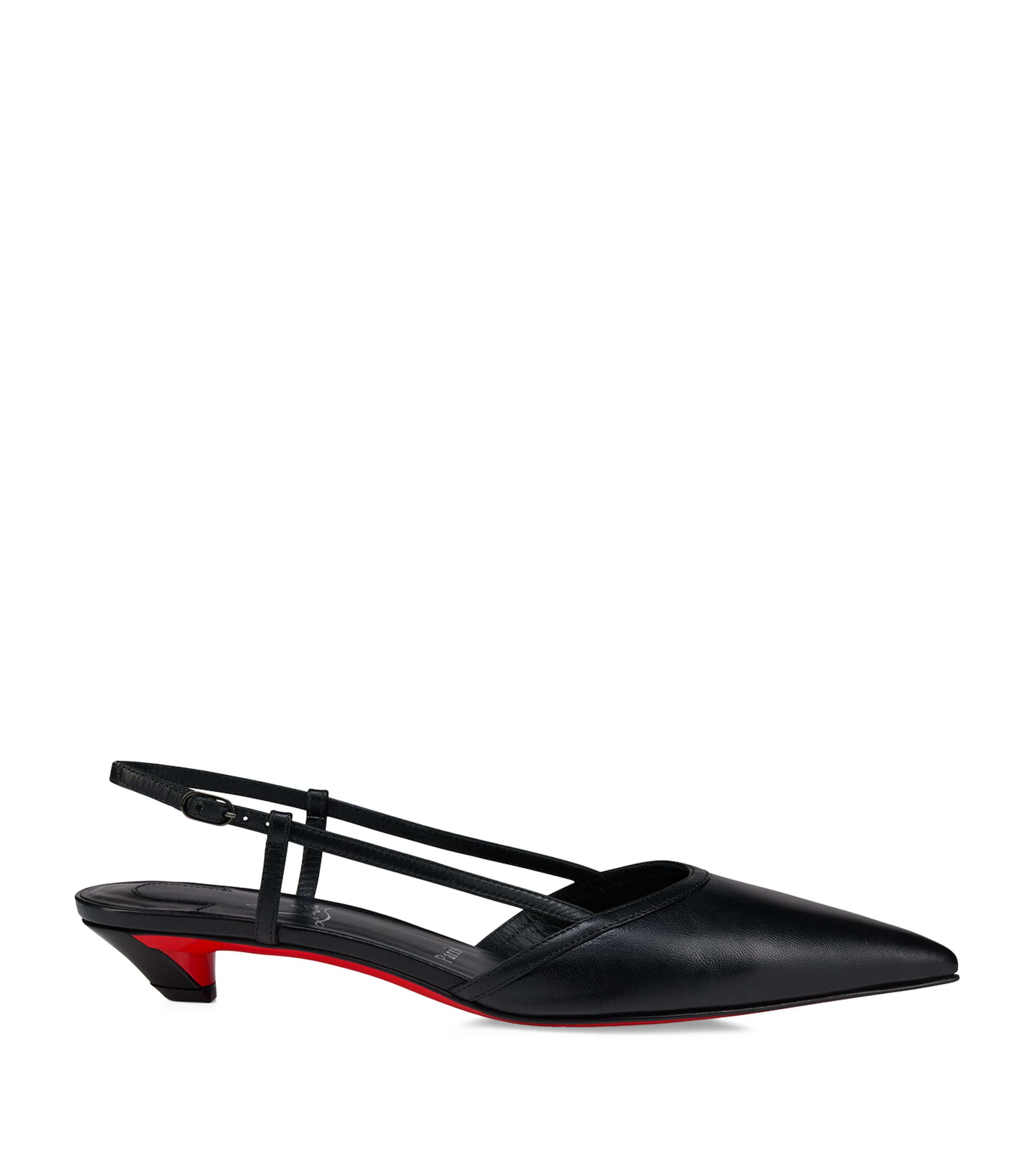Christian Louboutin Miss Z Slingina 25 Leather Slingback Pumps In Black