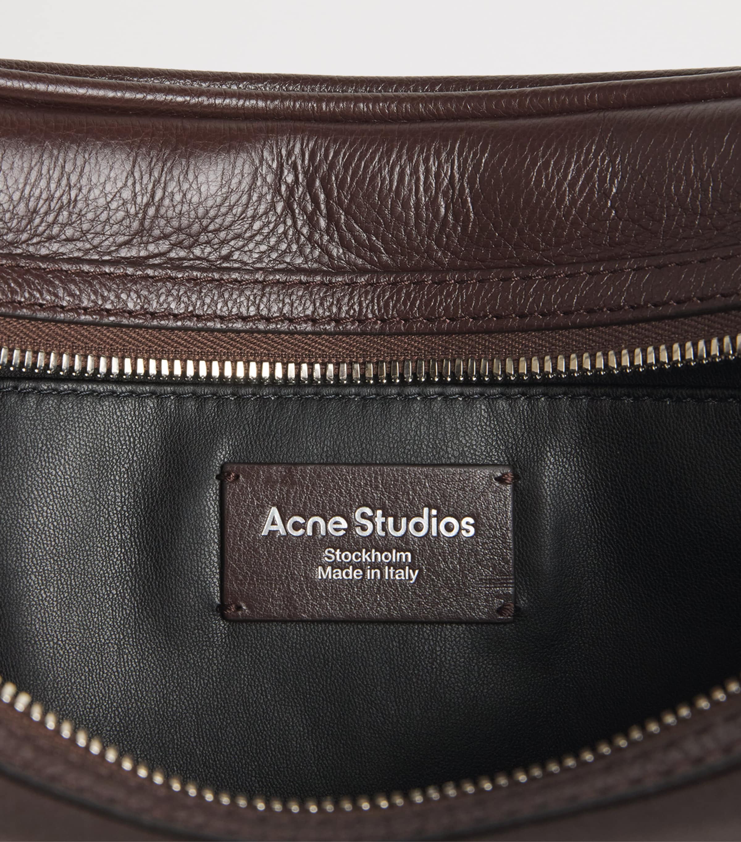 Acne Studios Leather Camero Party Shoulder Bag Chocolate Brown Image 5