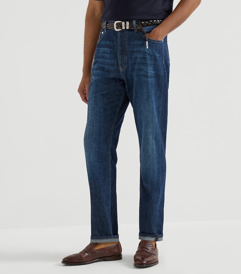 Crest-Detail Straight Jeans C1468 Image 3