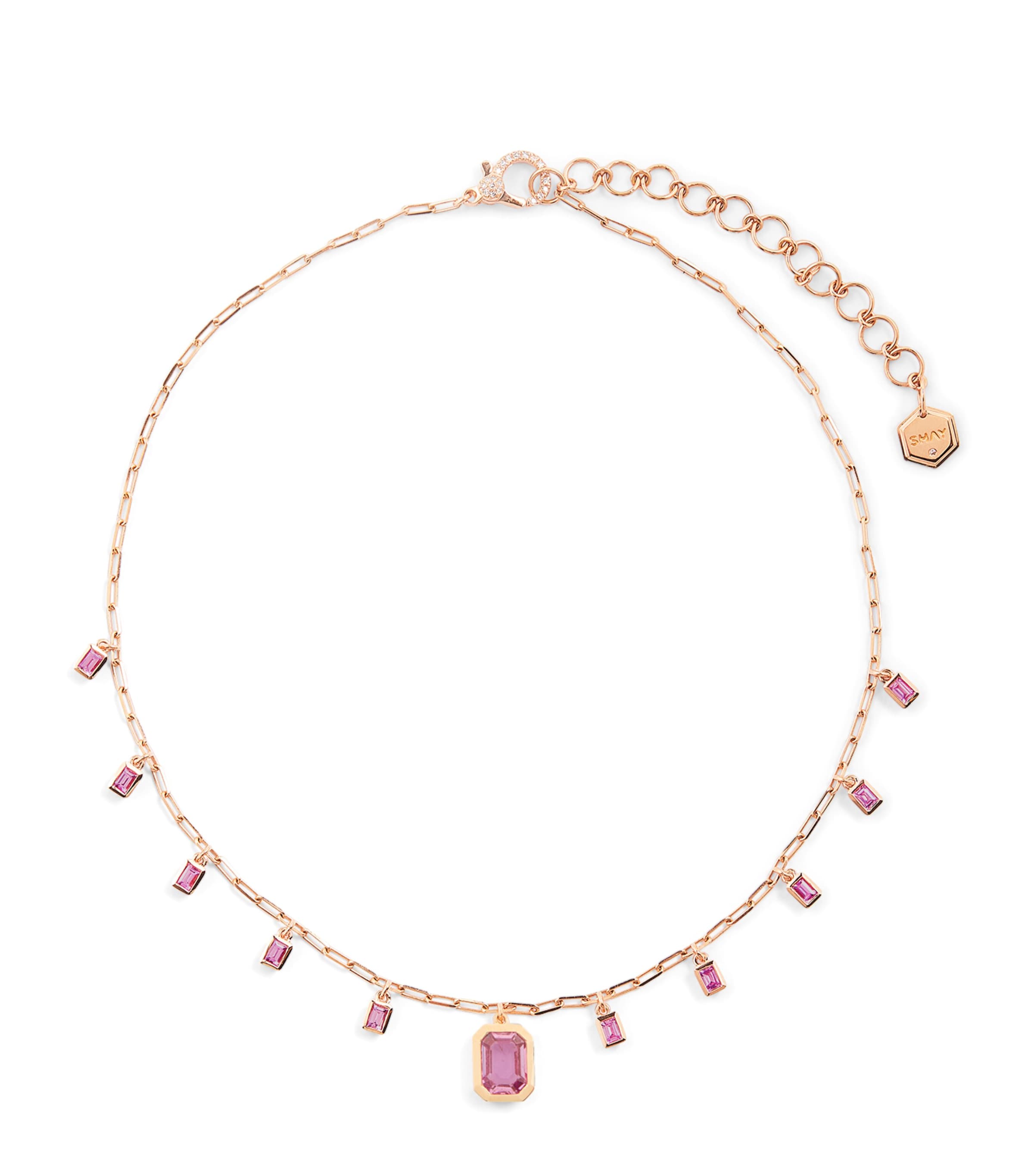 Shay Rose Gold And Sapphire Illusion Choker