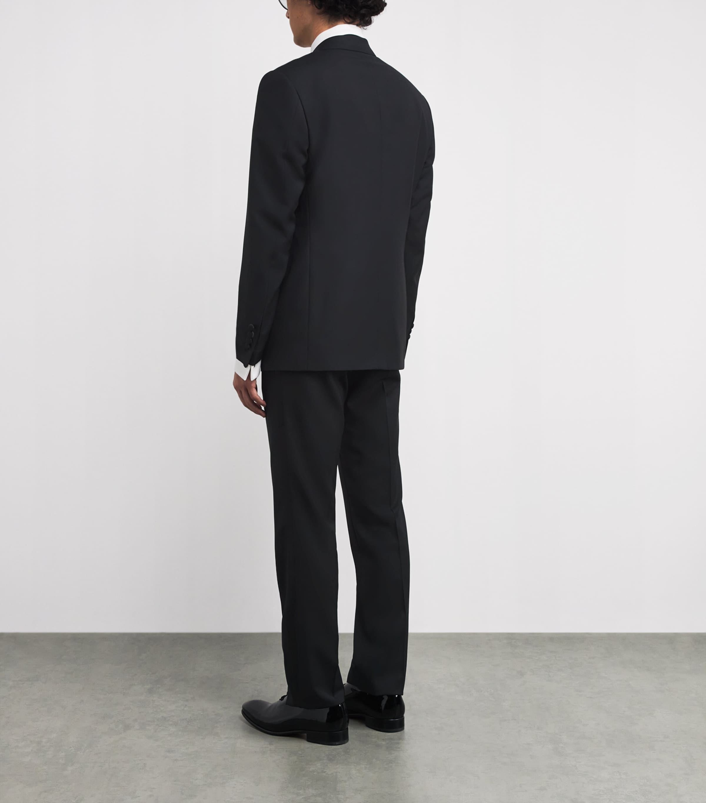 Wool-Satin 2-Piece Tuxedo 020-BLK Image 4