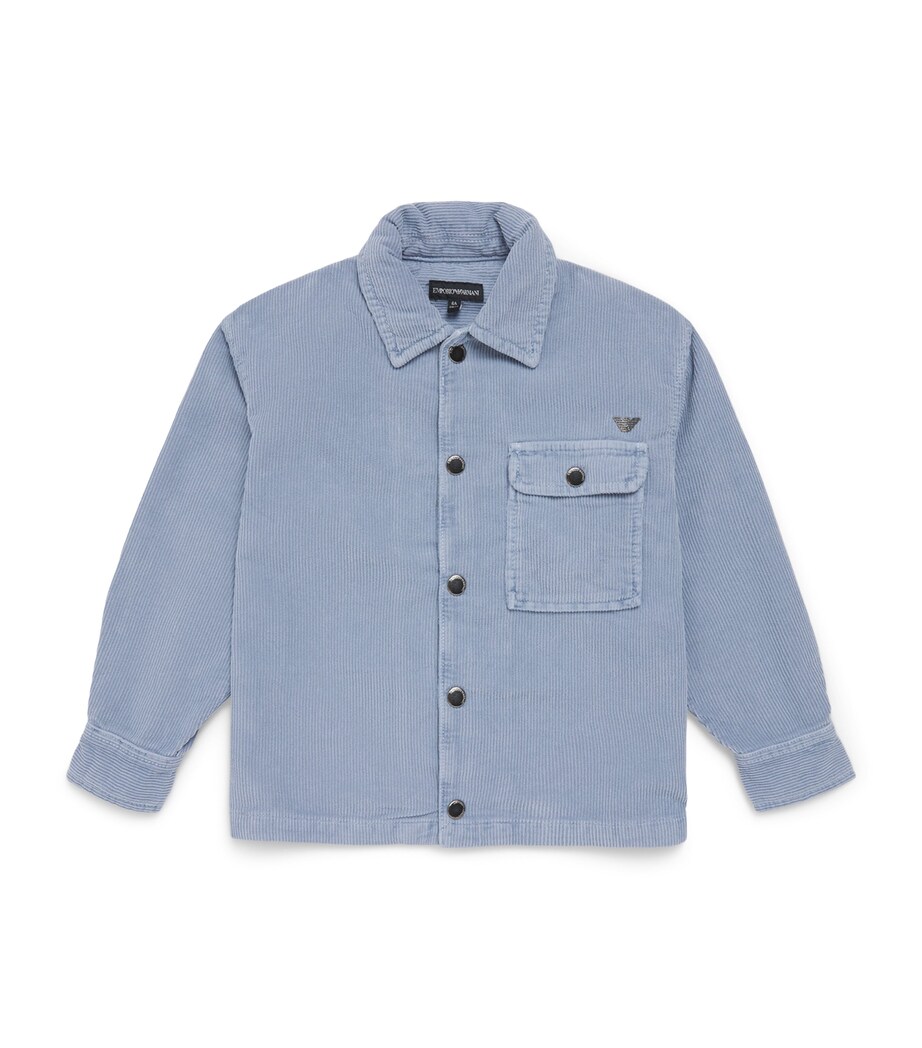 Emporio Armani Kids Corduroy Overshirt (4-16 Years) Troposphere Image 1