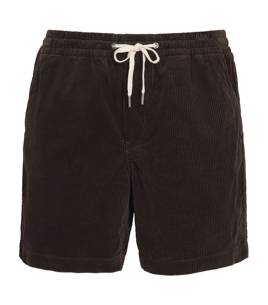 Cotton Corduroy Logo Shorts BROWN Image 1