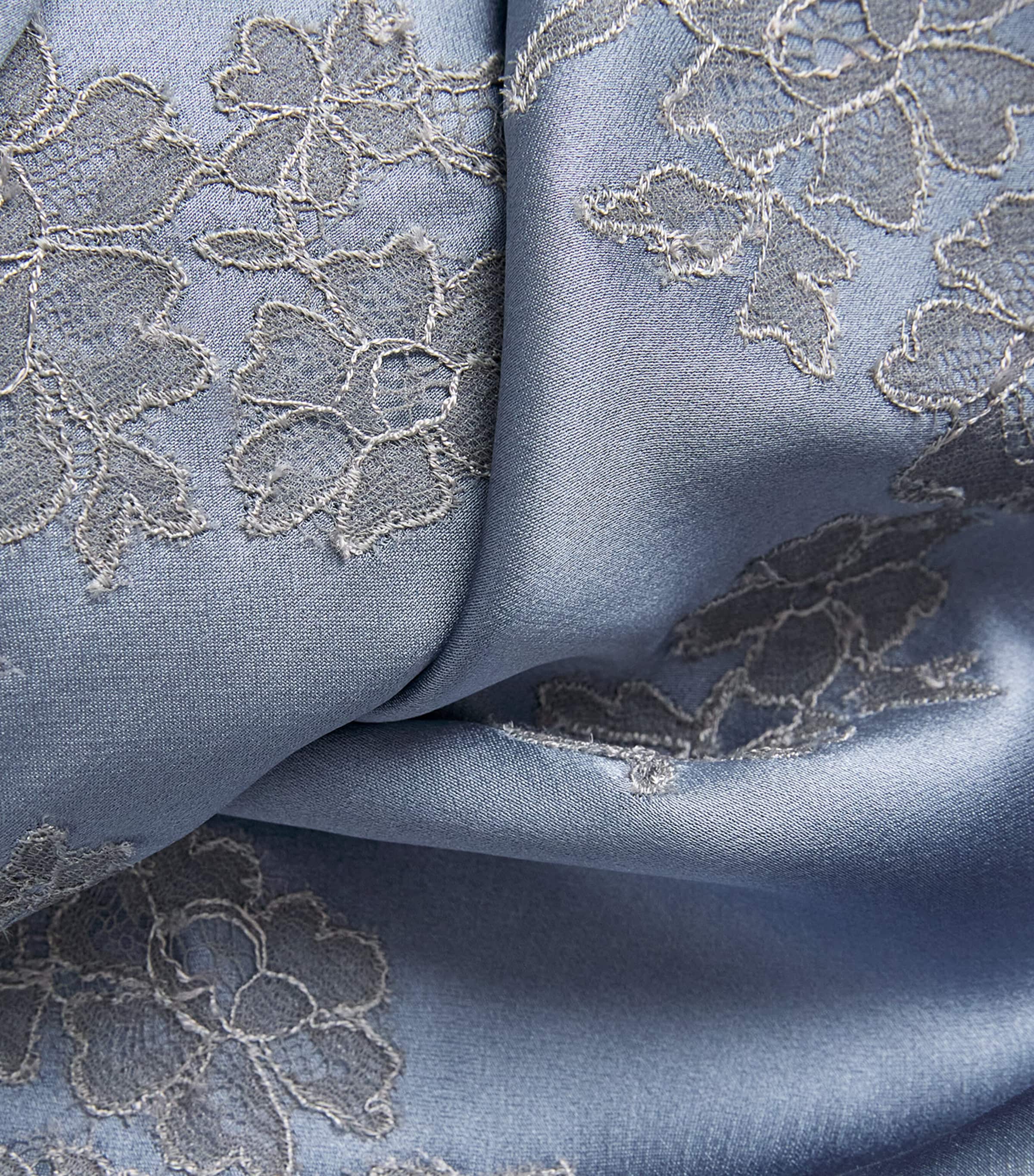 Carine Gilson Womens Silk Long Cérès Robe Bluestone Image 6
