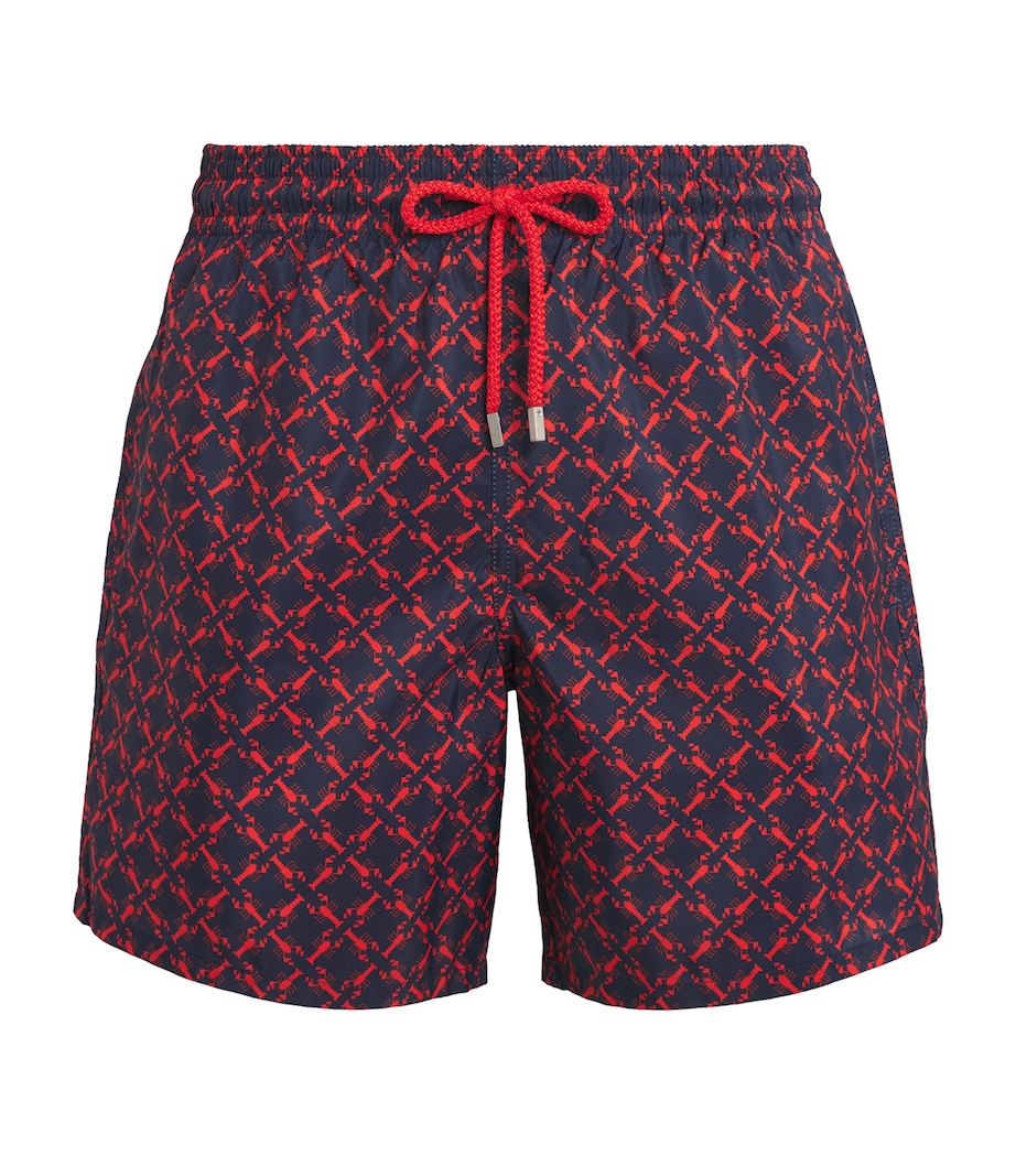 Lobster Print Mahina Swim Shorts 390-BLEU MARINE Image 1