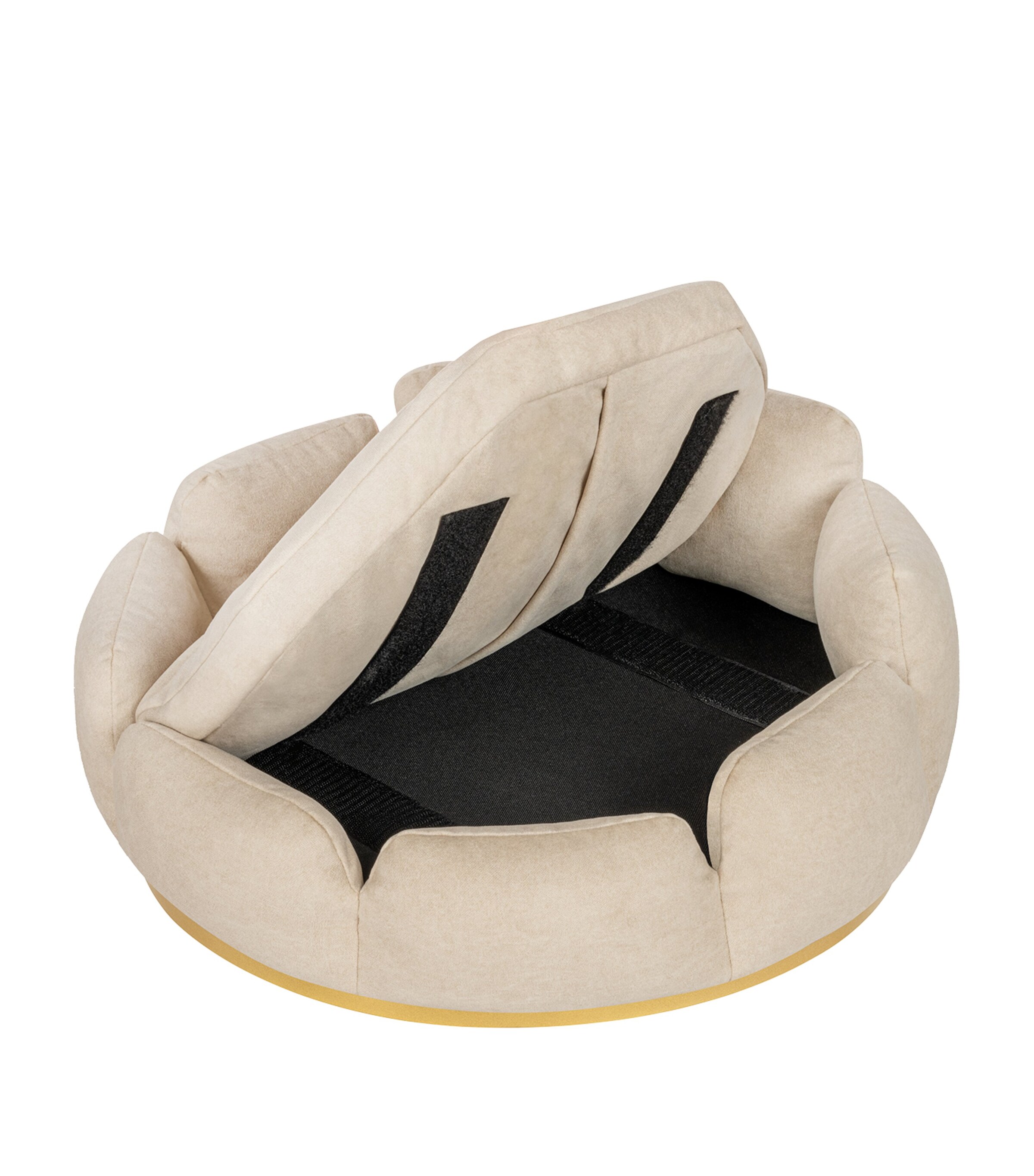 Looty Small Camelia Dog Sofa Beige+gold Image 4