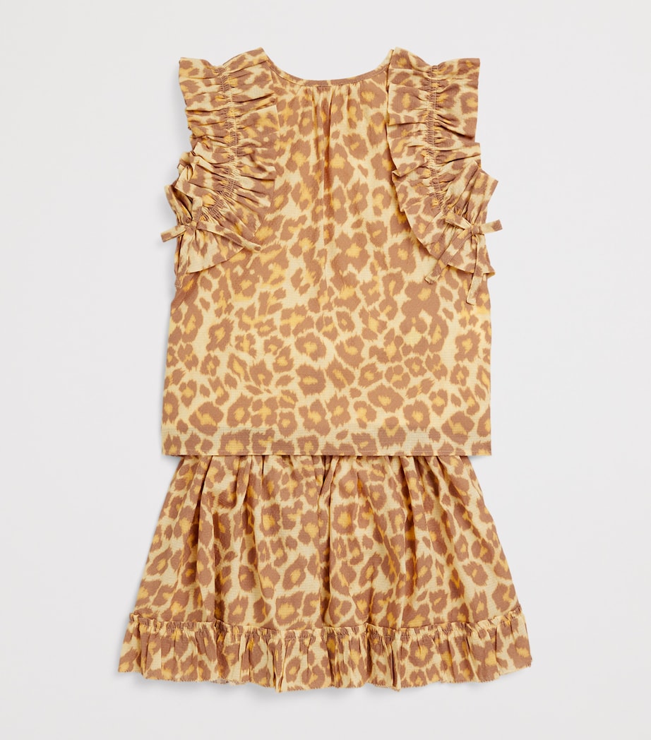 Cotton Leopard Print Skirt (1-12 Years) LEMON LEOPARD Image 3