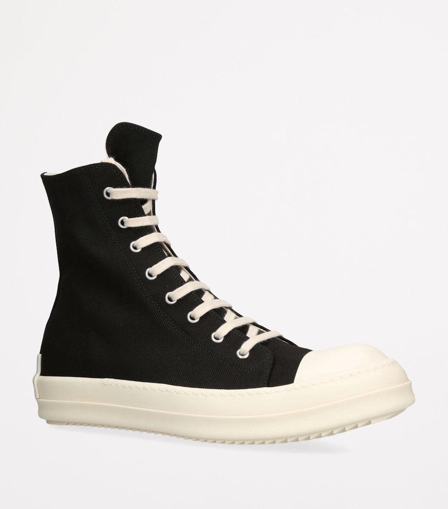 Denim High-Top Sneakers BLK/WHITE Image 3