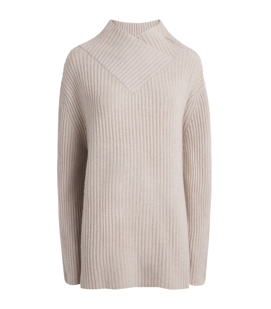 Le Kasha Womens Organic Cashmere Lisboa Sweater Light Beige Image 1
