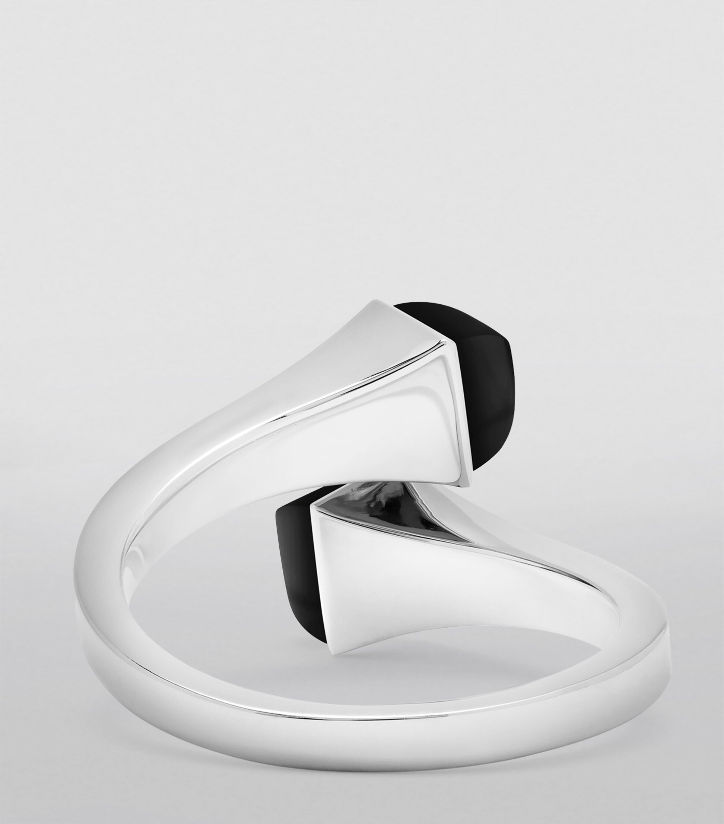 Midi White Gold, Diamond and Black Onyx Cleo Ring WHITE GOLD Image 3