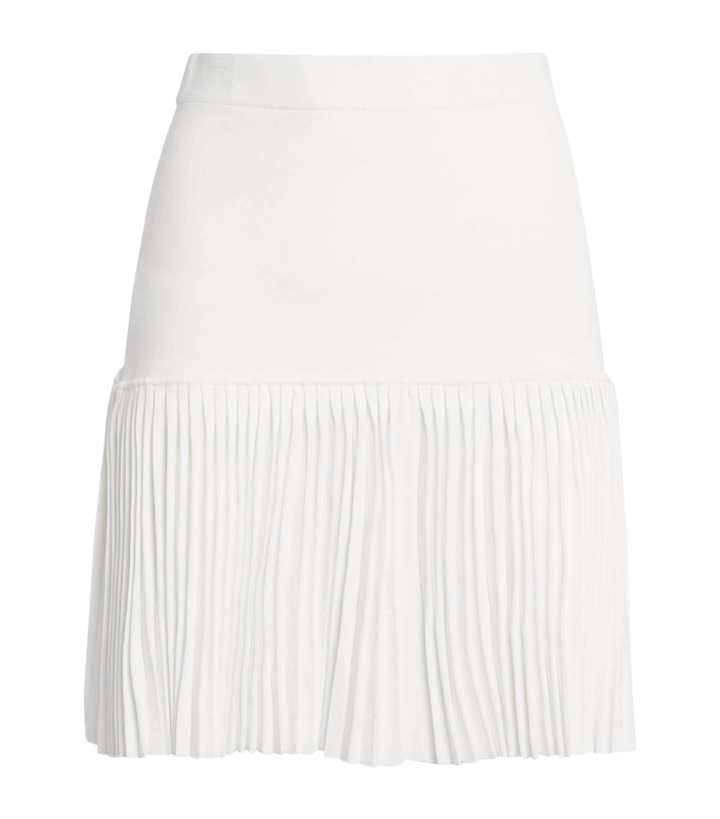 Claudie Pierlot Womens Pleated Mini Skirt Ecru Image 1