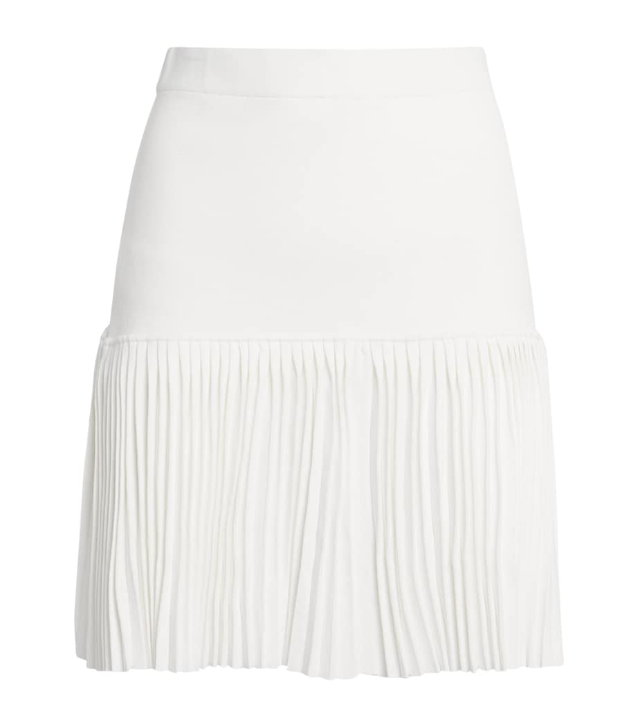 Claudie Pierlot Womens Pleated Mini Skirt Ecru Image 1