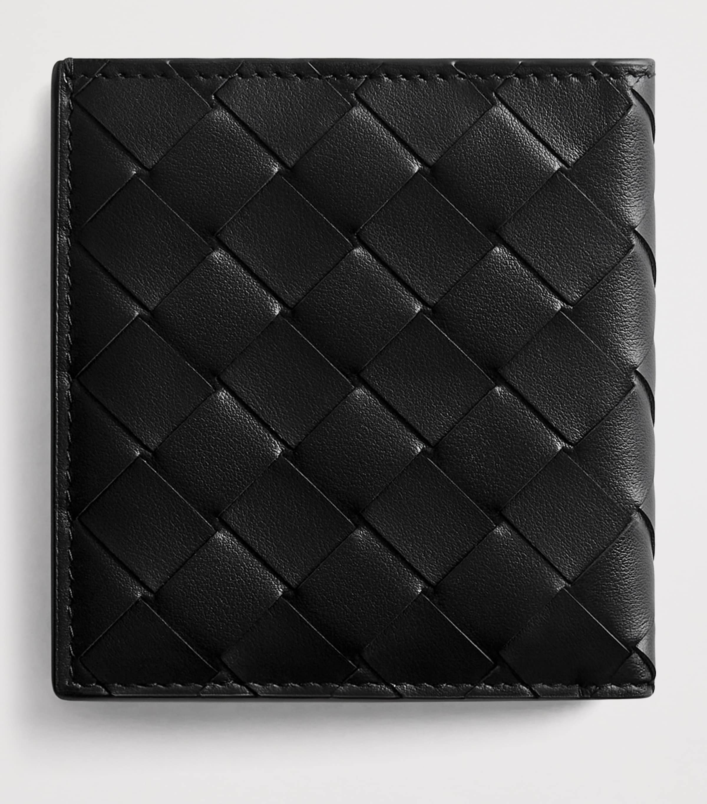 Bottega Veneta Leather Slim Intrecciato Bifold Wallet Image 3