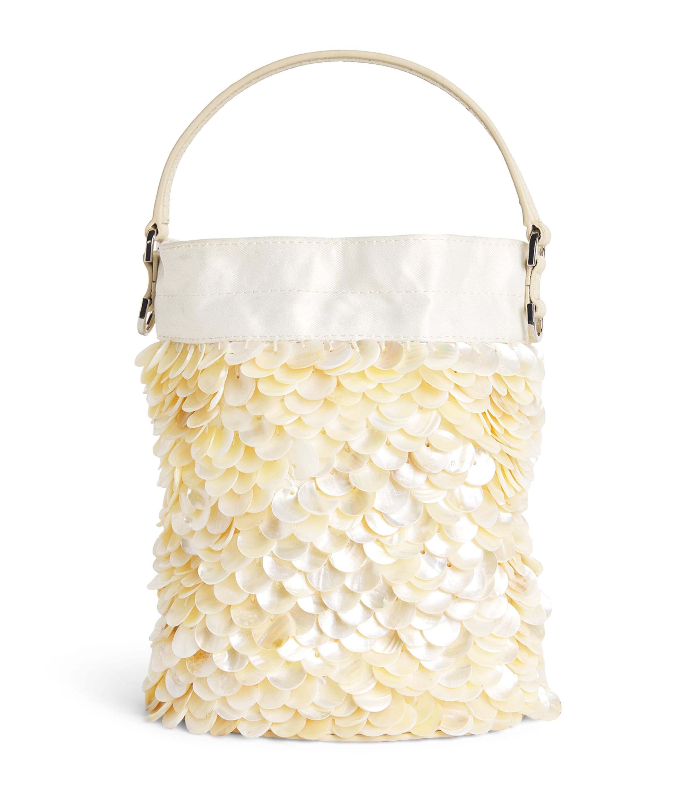 STAUD Mini Embellished Lila Bucket Bag Crm Cream Image 1