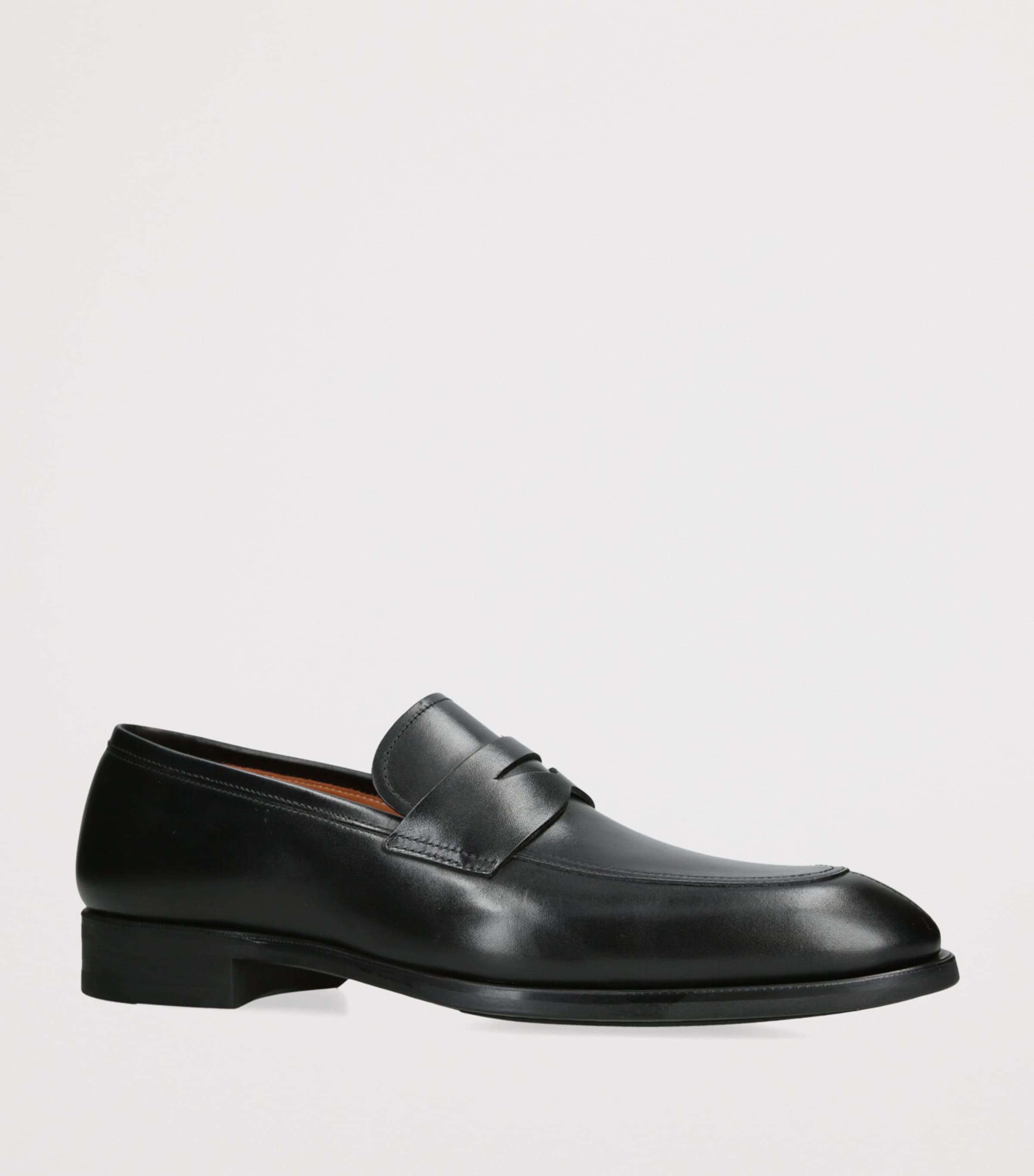 Leather Madison Penny Loafers BLACK Image 3