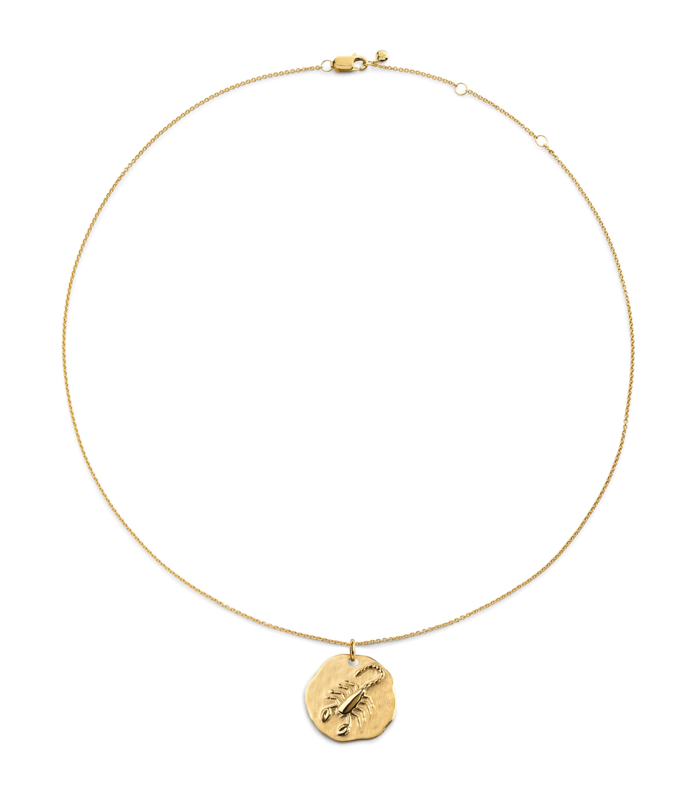 Monica Vinader Gold Vermeil Zodiac Scorpio Necklace Gold Vermeil Image 1