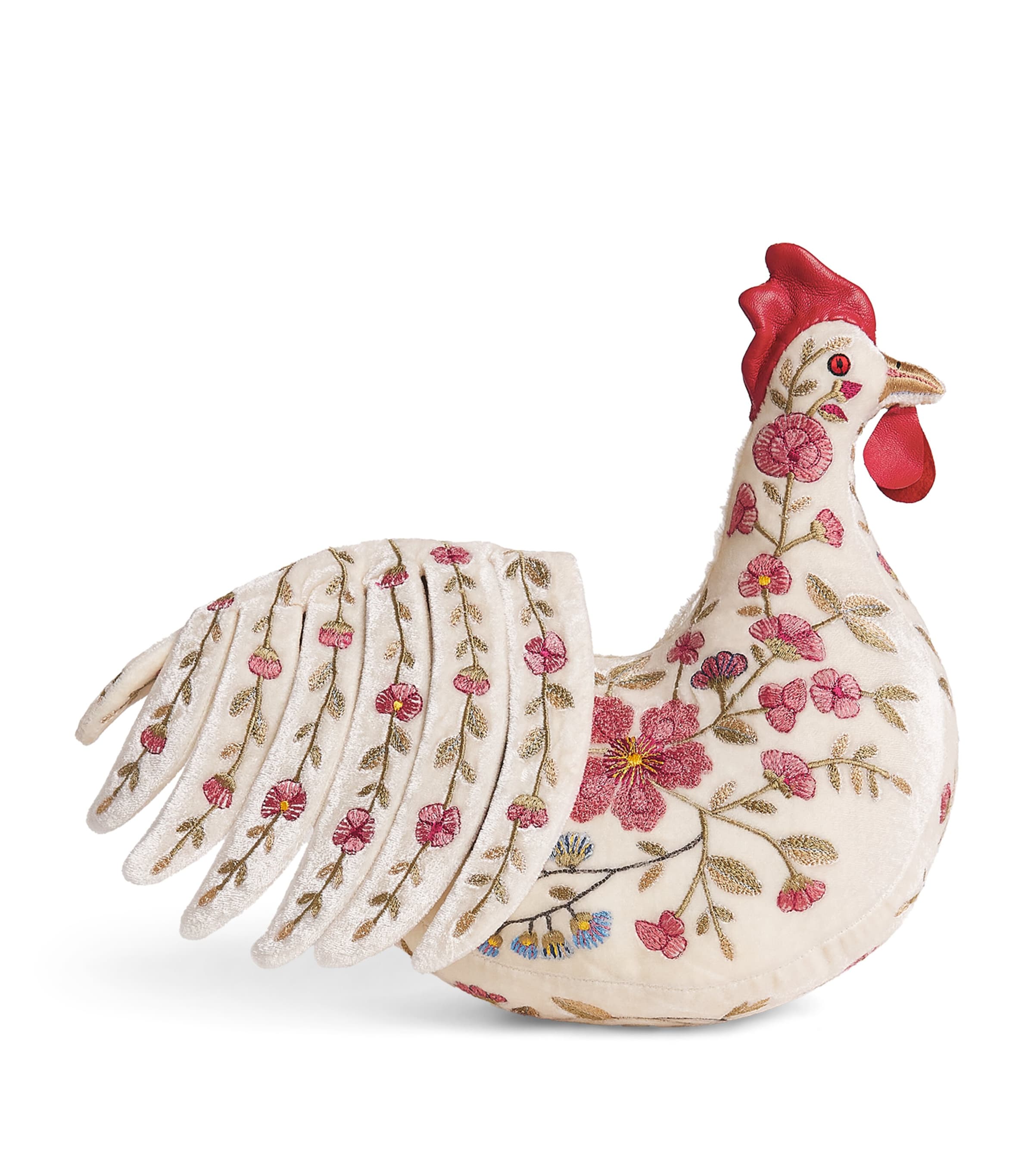 Anke Drechsel Silk Megan Hen Ornament Ivory Image 1